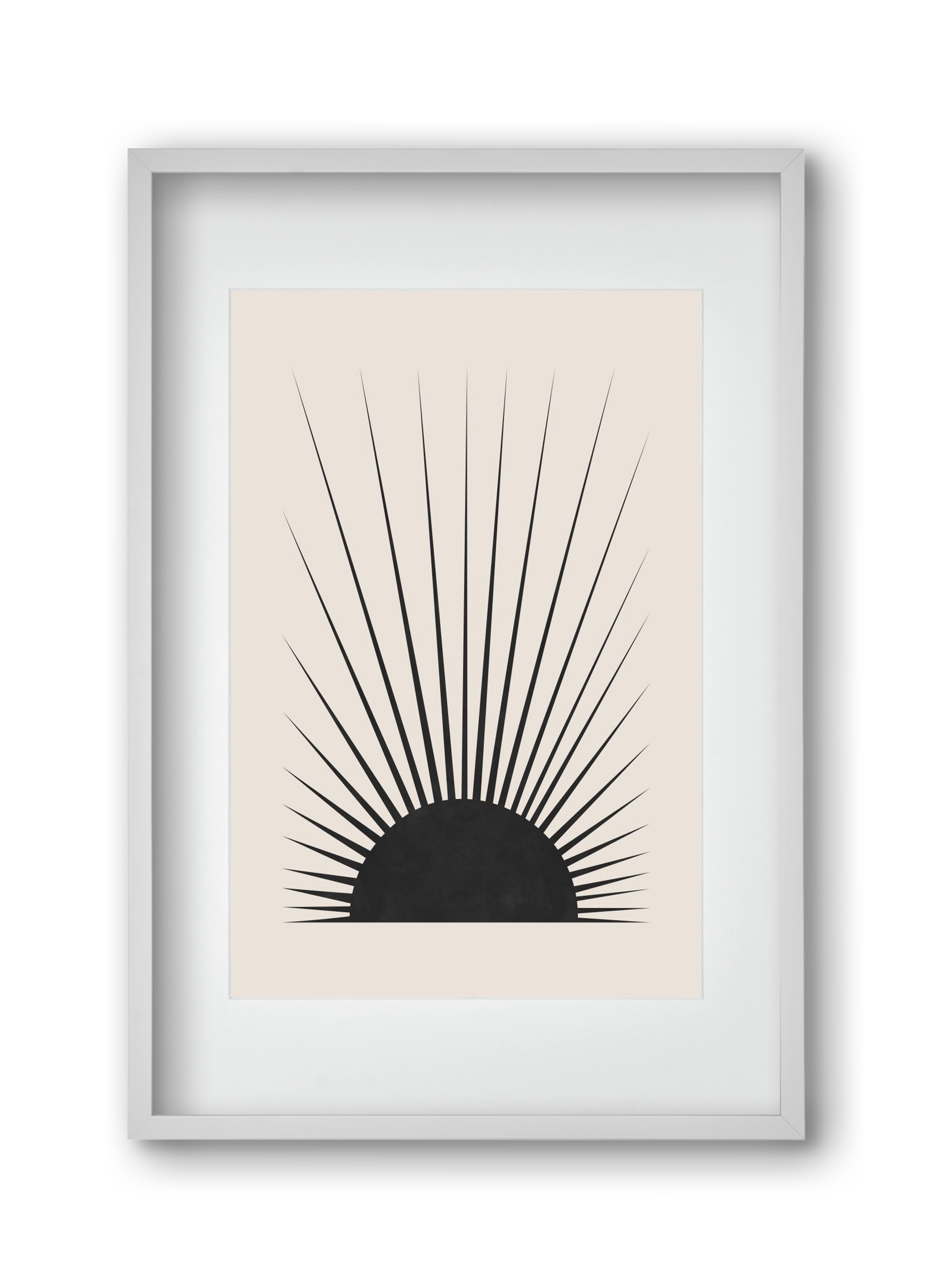 Minimal Sun, 30x45 cm (20x30 cm), Fehér keret, paszpartuval