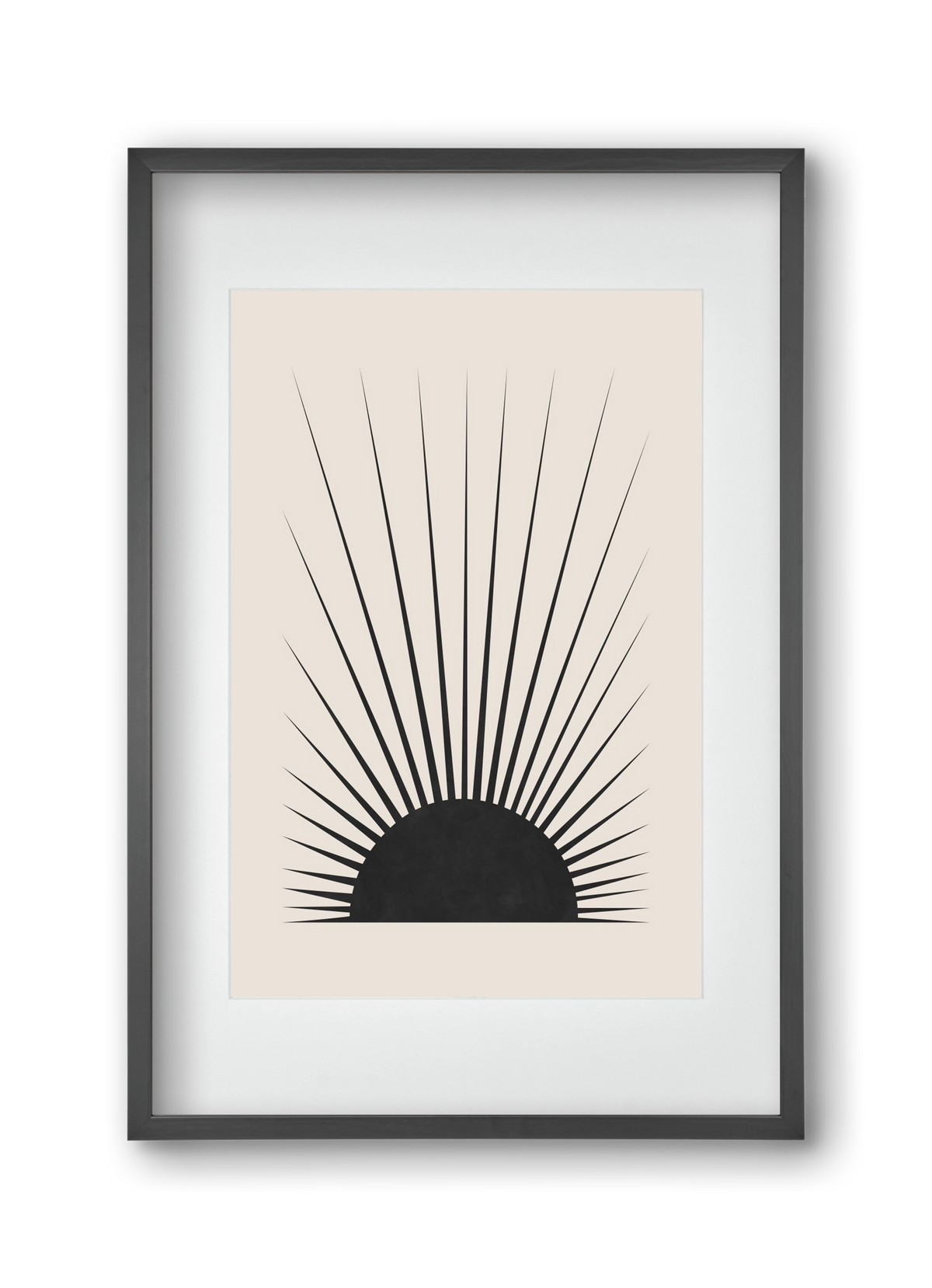 Minimal Sun, 30x45 cm (20x30 cm), Fekete keret, paszpartuval