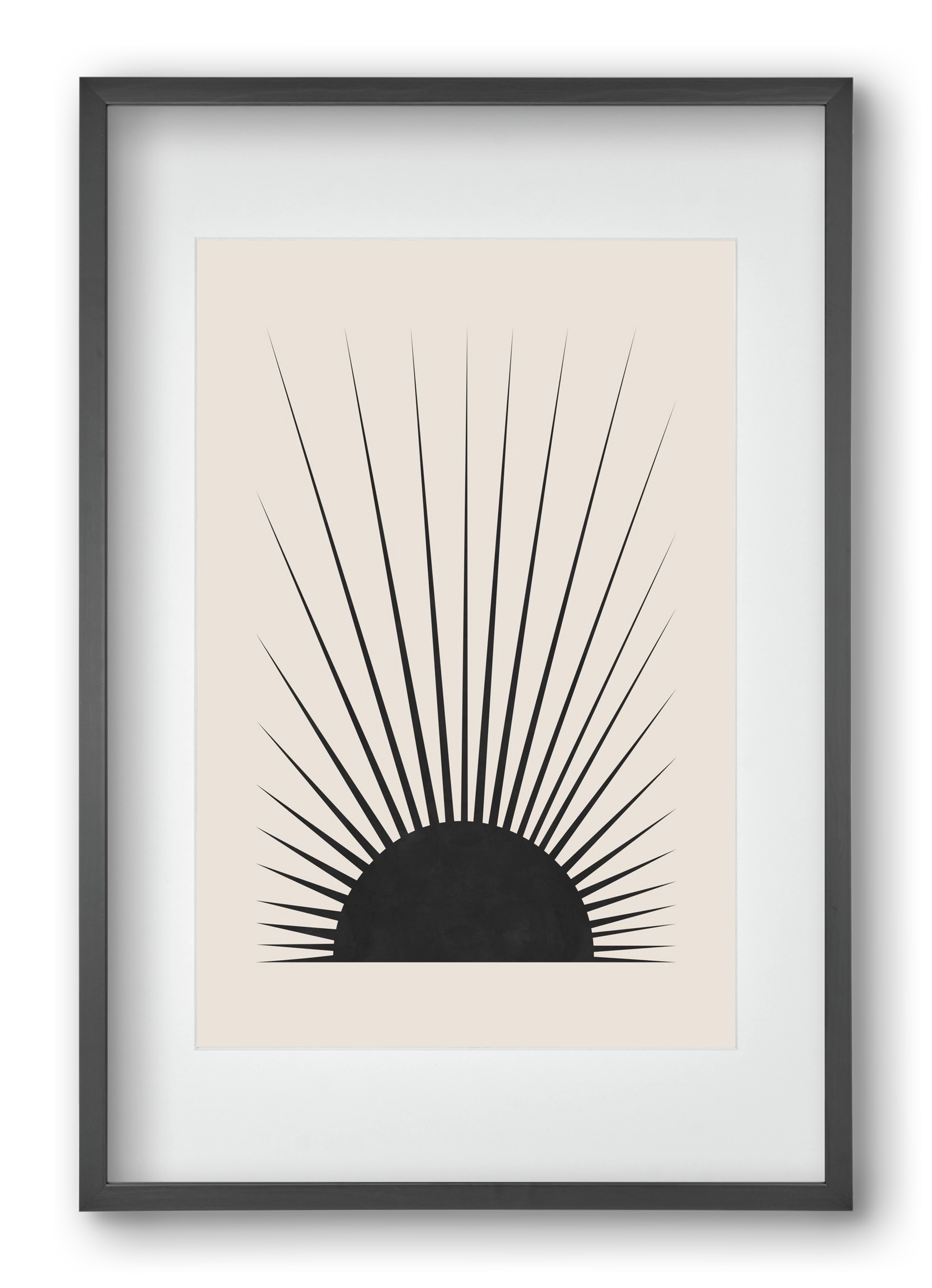 Minimal Sun, 40x60 cm (30x45 cm), Fekete keret, paszpartuval