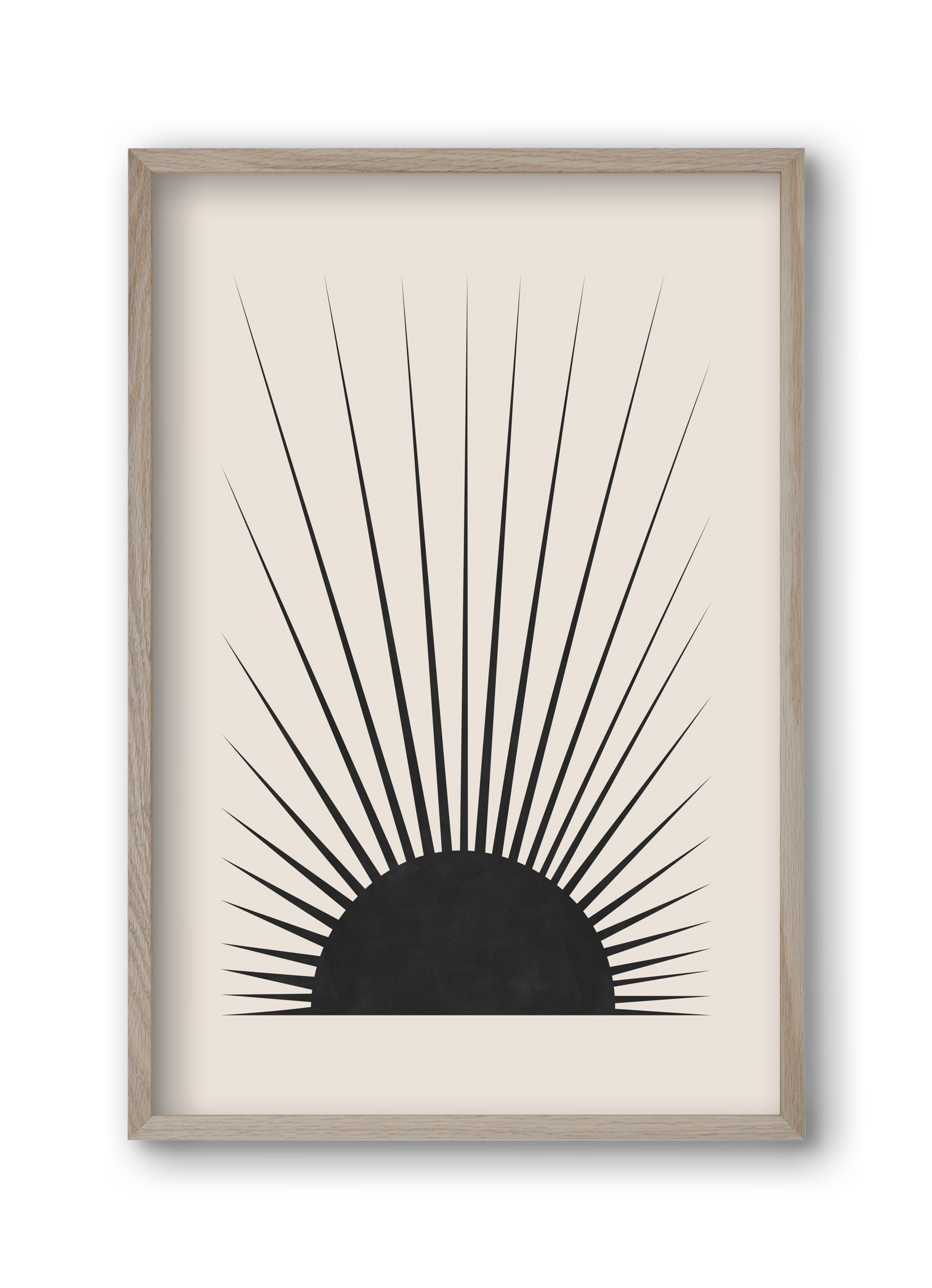 Minimal Sun, 30x45 cm (30x45 cm), Tölgy keret
