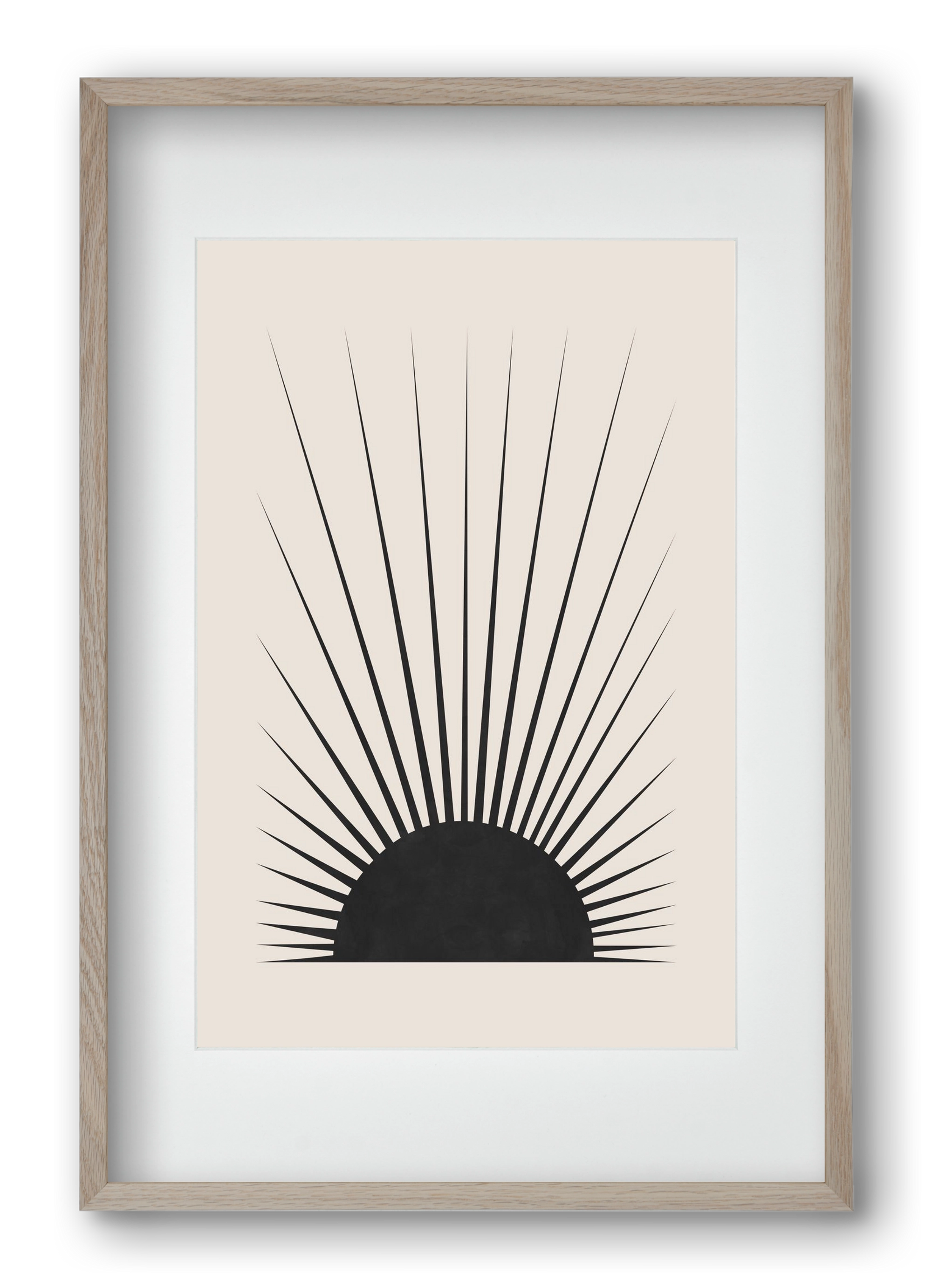 Minimal Sun, 40x60 cm (30x45 cm), Tölgy keret, paszpartuval