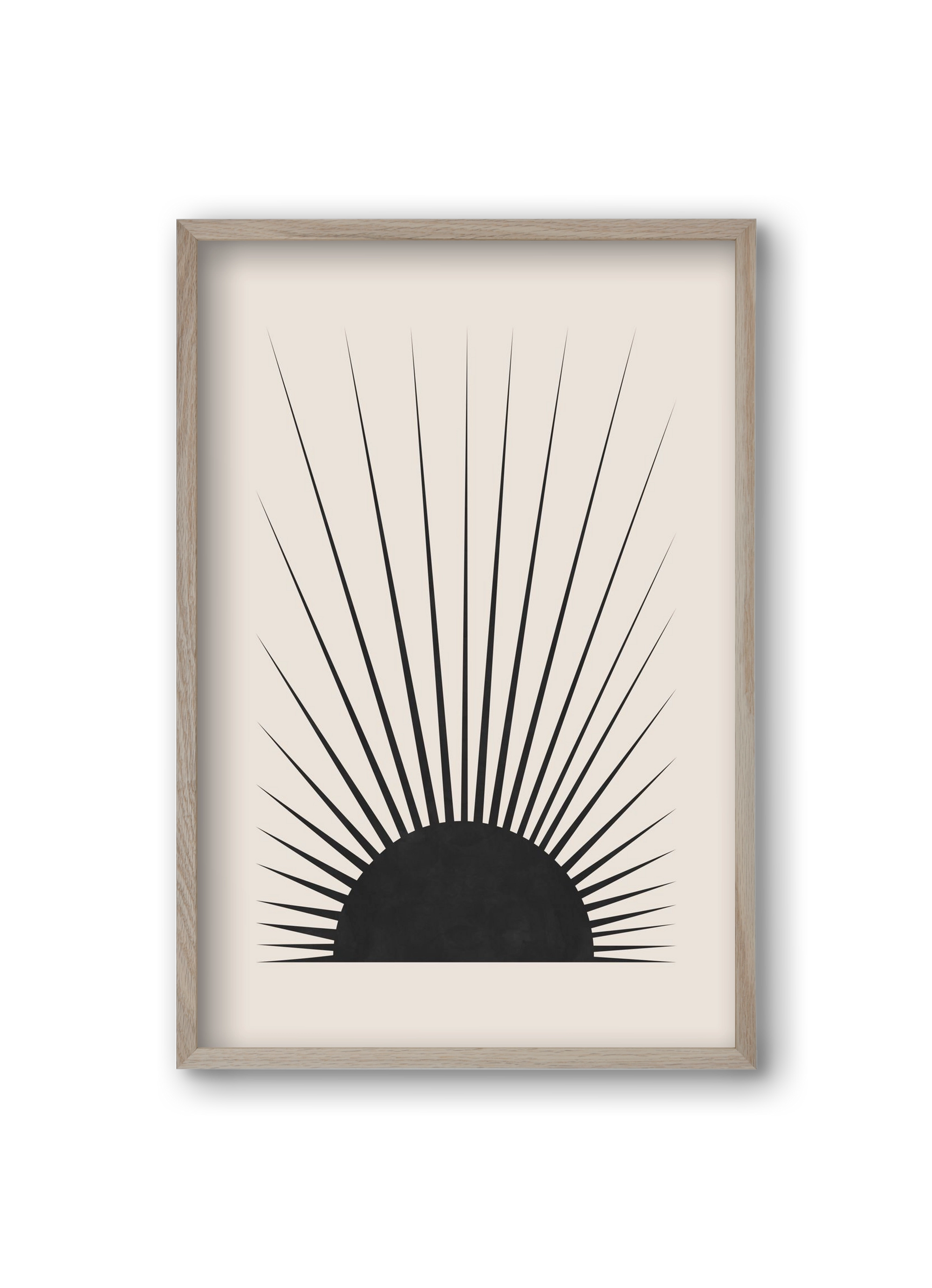 Minimal Sun, 20x30 cm (20x30 cm), Tölgy keret