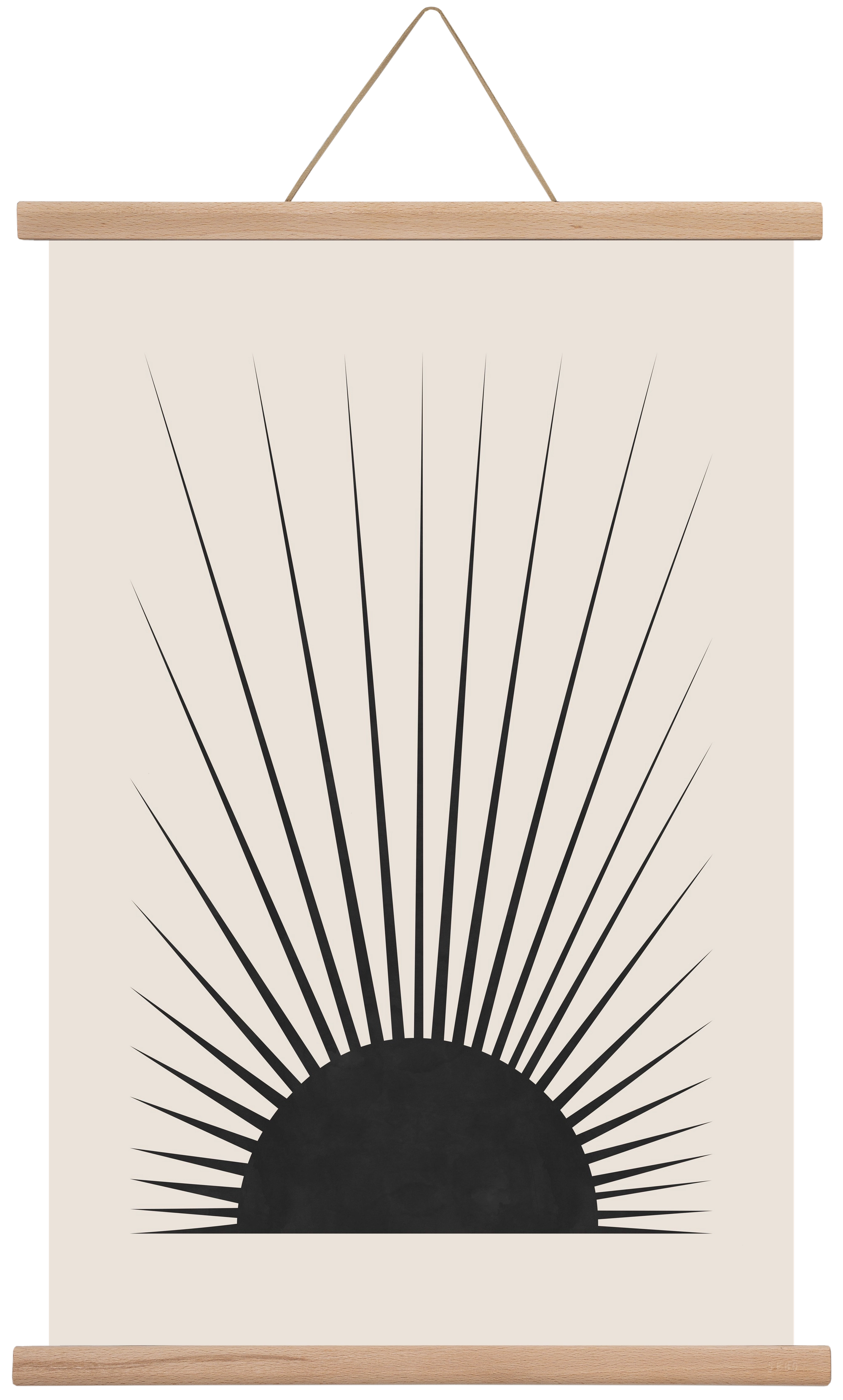 Minimal Sun, 40x60 cm (40x60 cm), Tölgy akasztó