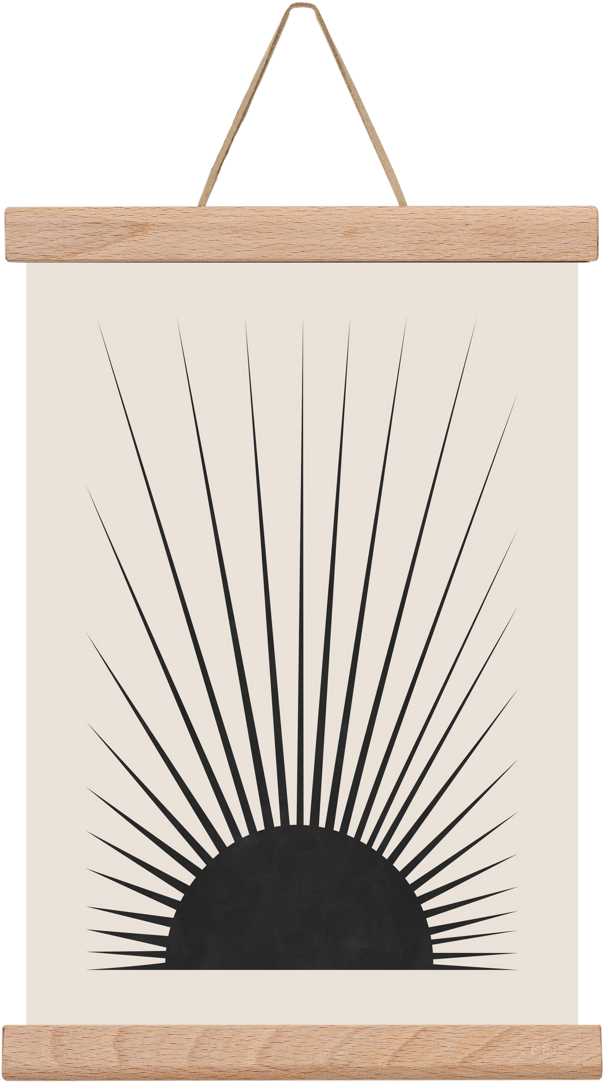Minimal Sun, 20x30 cm (20x30 cm), Tölgy akasztó