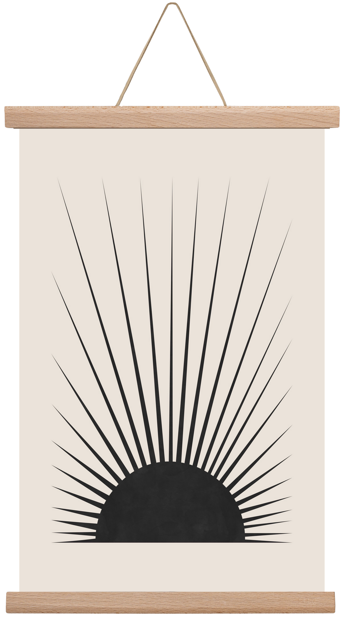 Minimal Sun, 30x45 cm (30x45 cm), Tölgy akasztó