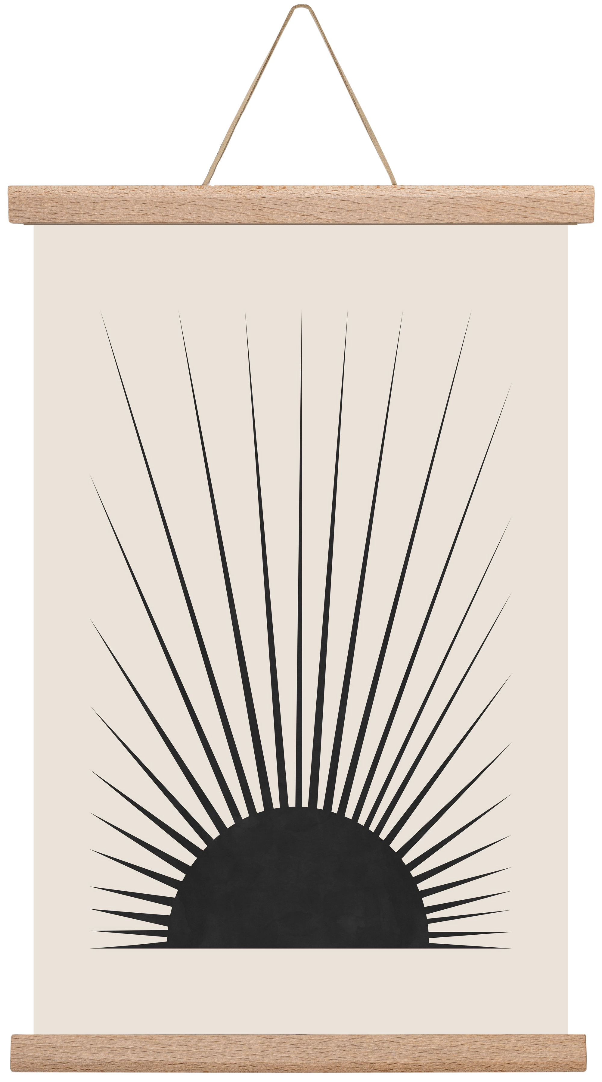Minimal Sun, 30x45 cm (30x45 cm), Tölgy akasztó