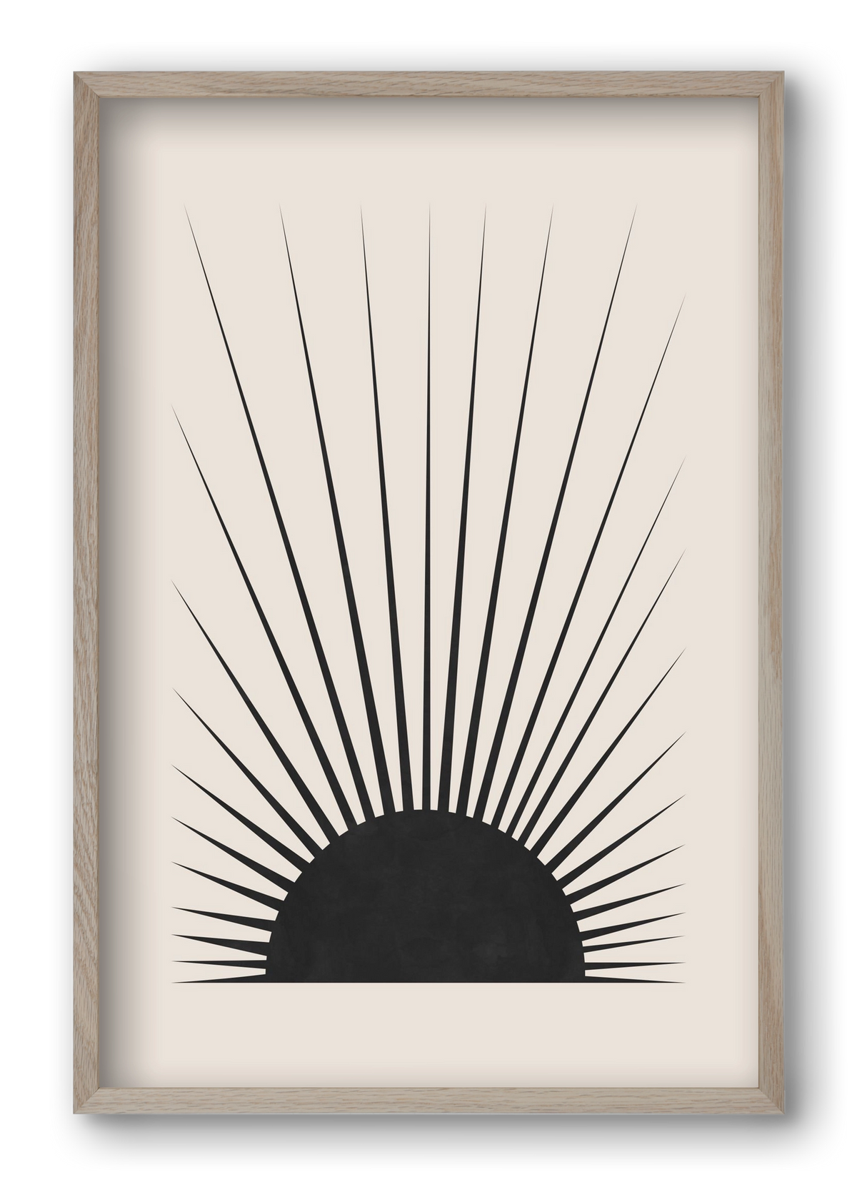 Minimal Sun, 40x60 cm (40x60 cm), Tölgy keret