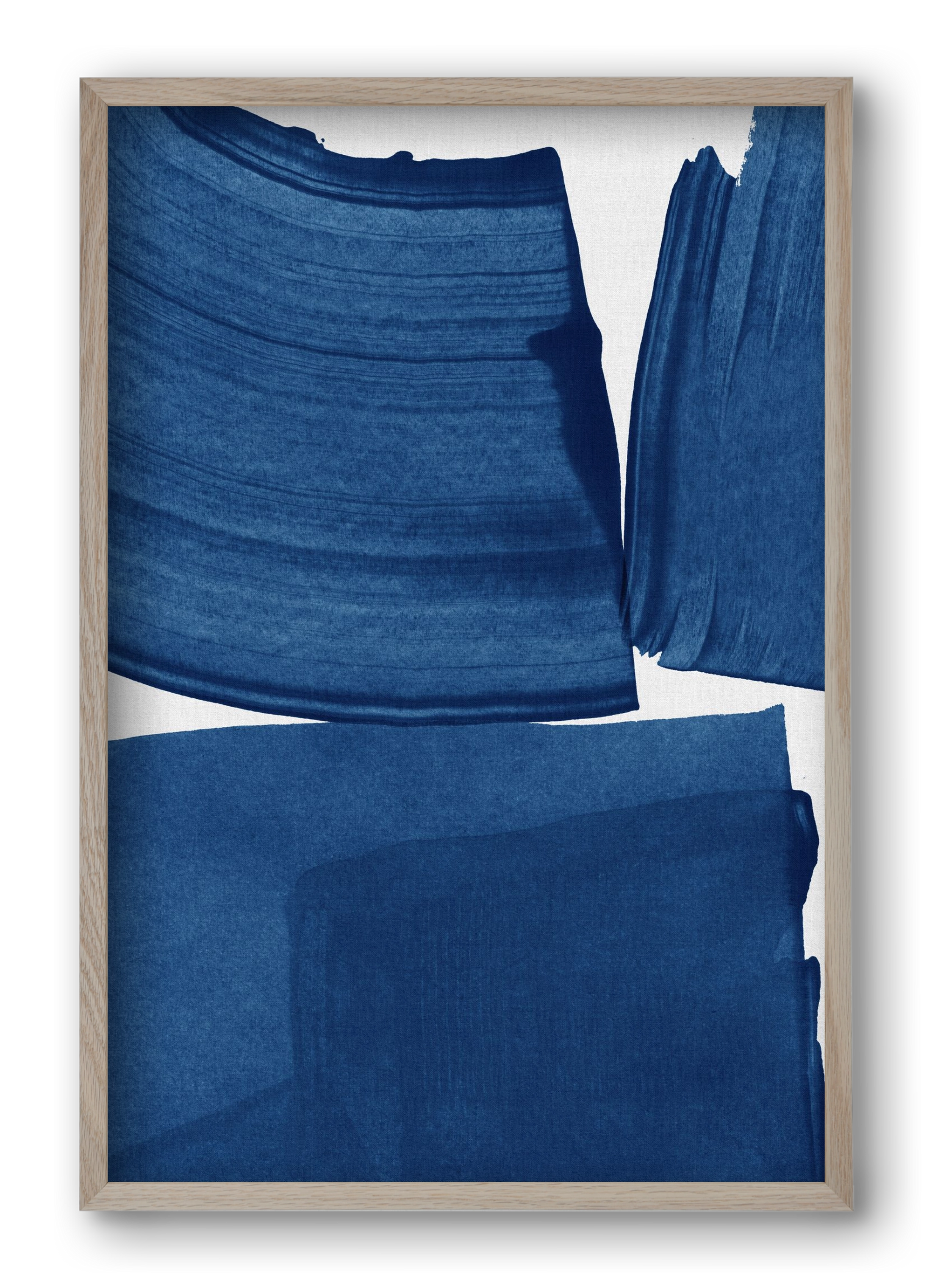 Modern Painting Blue I, 40x60 cm (40x60 cm), Tölgy keret