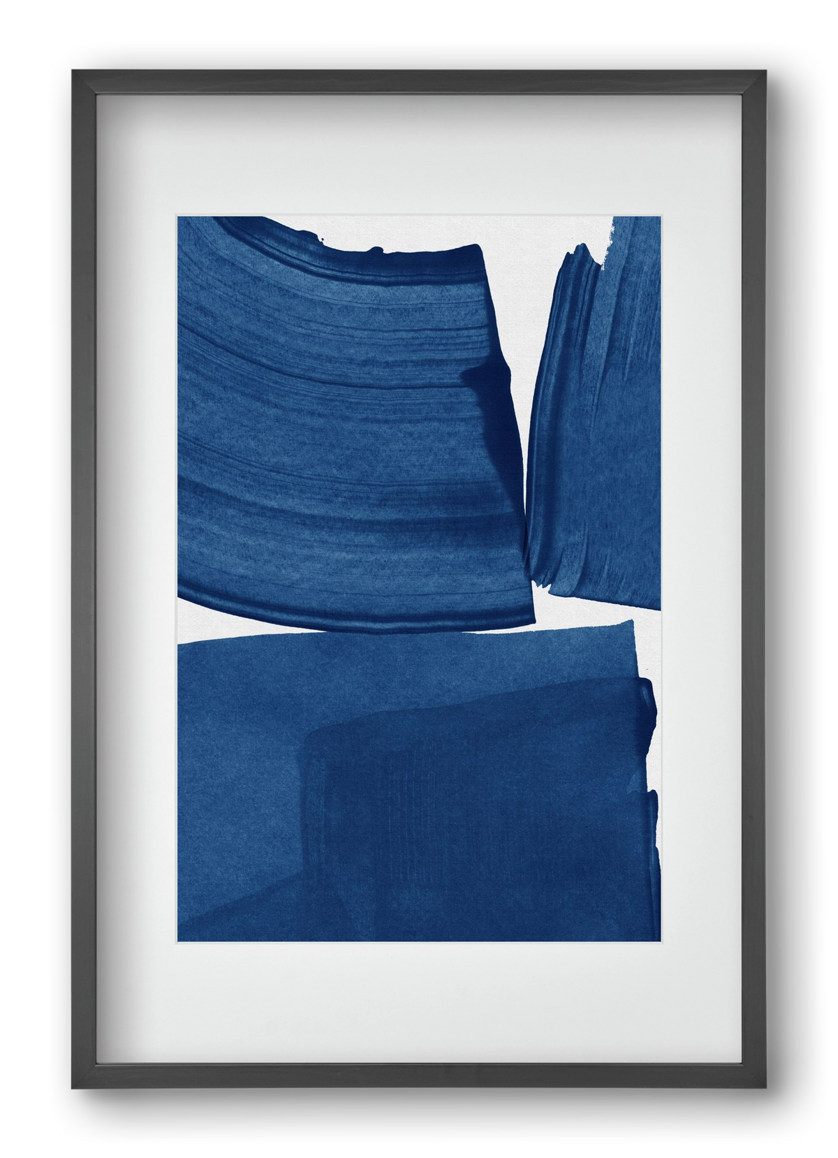 Modern Painting Blue I, 40x60 cm (30x45 cm), Fekete keret, paszpartuval