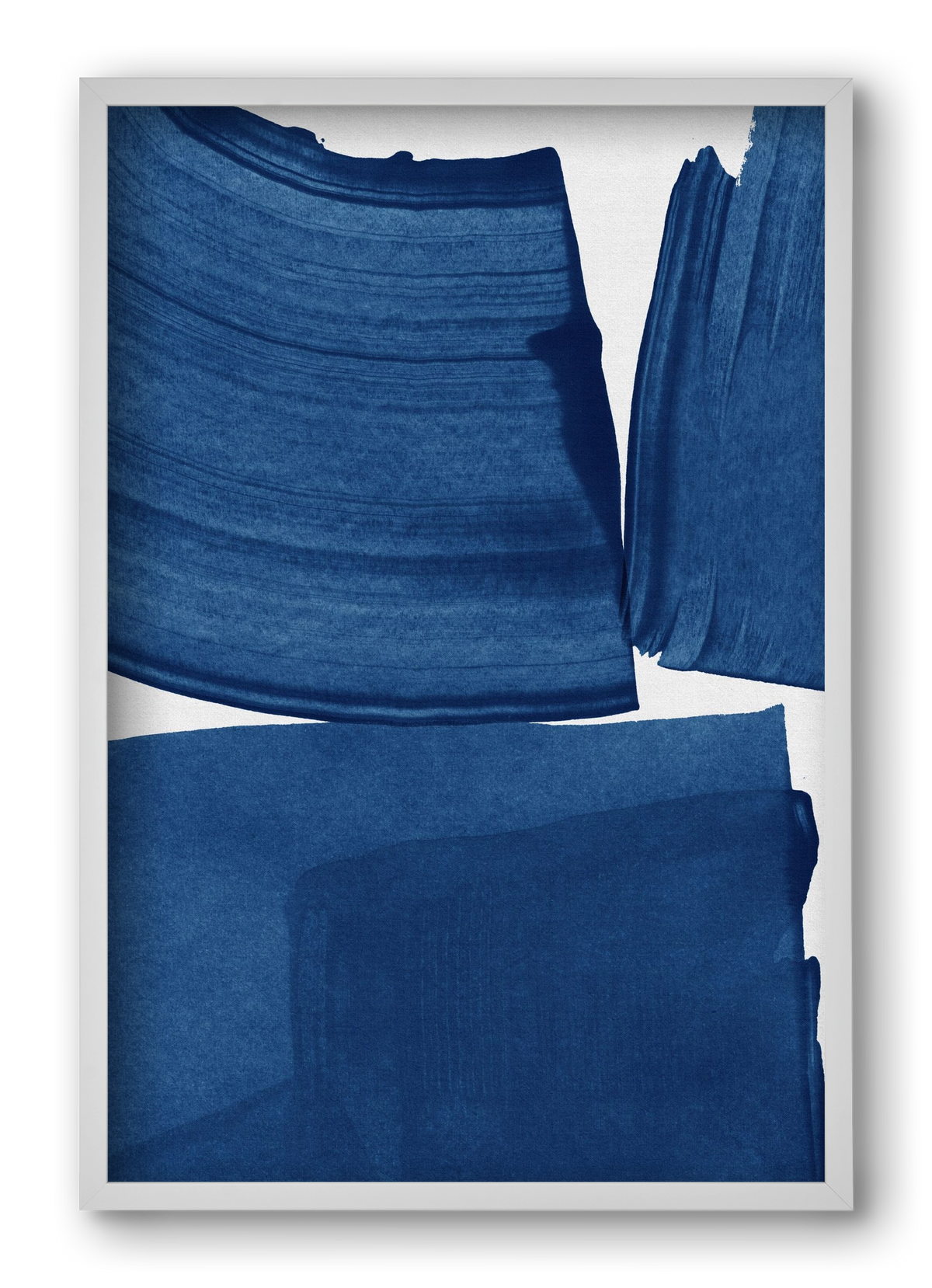 Modern Painting Blue I, 40x60 cm (40x60 cm), Fehér keret