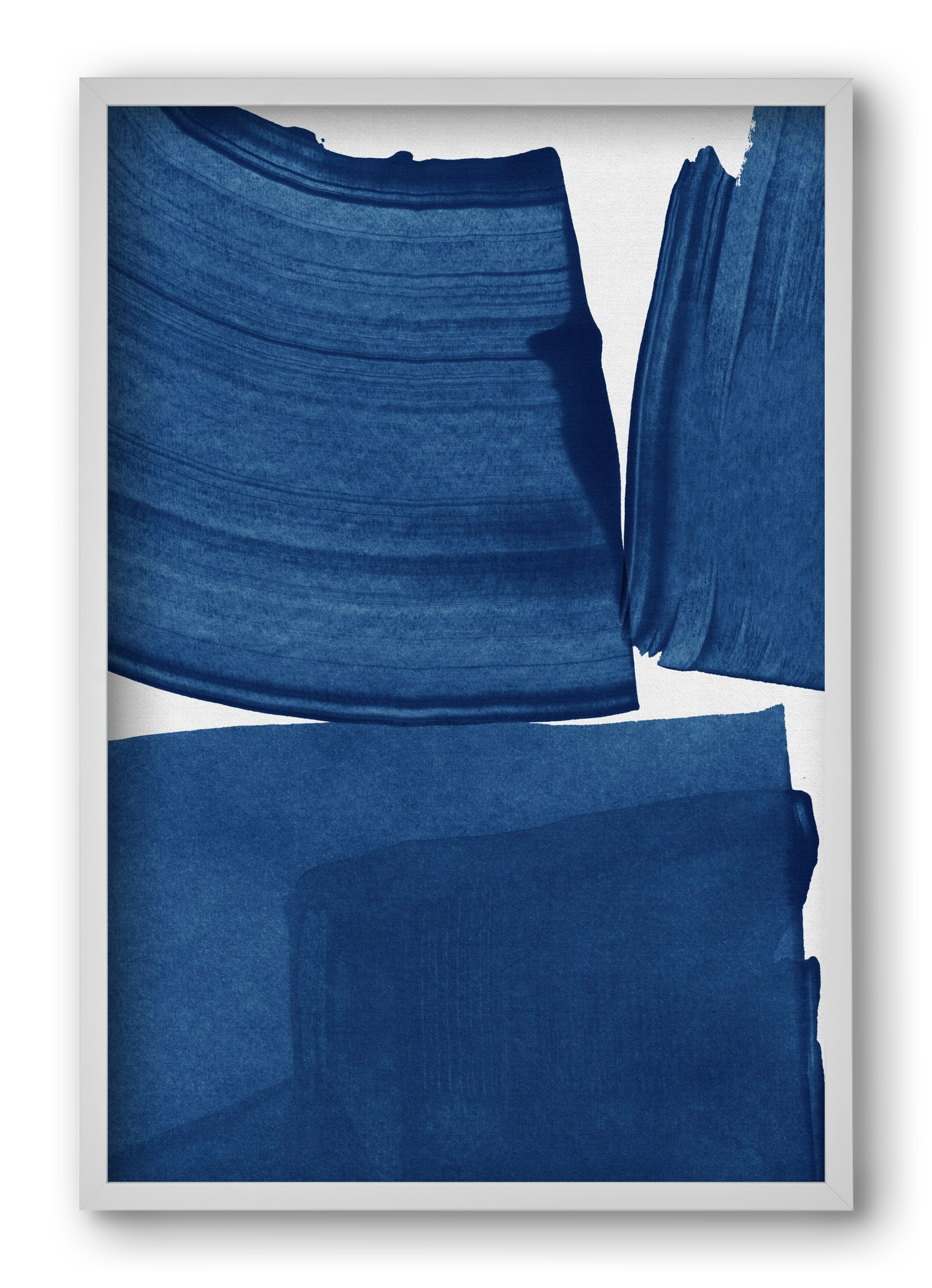 Modern Painting Blue I, 40x60 cm (40x60 cm), Fehér keret