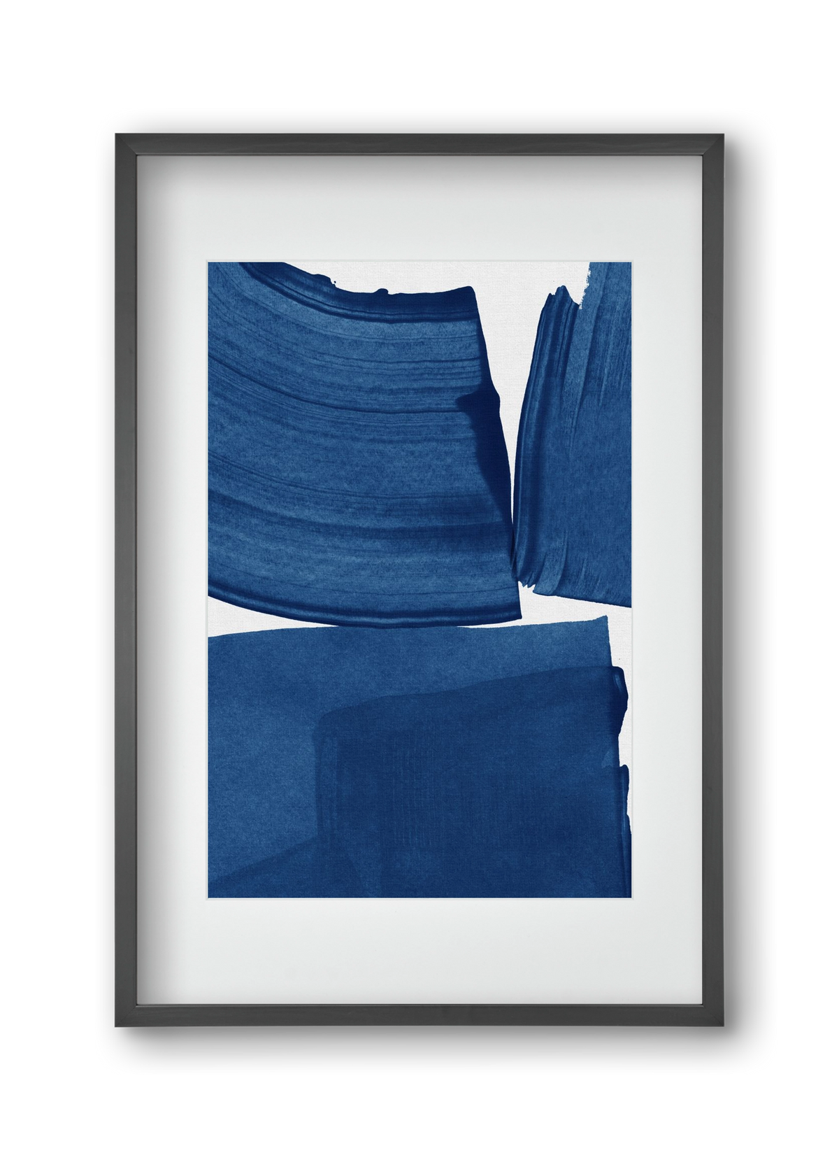 Modern Painting Blue I, 30x45 cm (20x30 cm), Fekete keret, paszpartuval