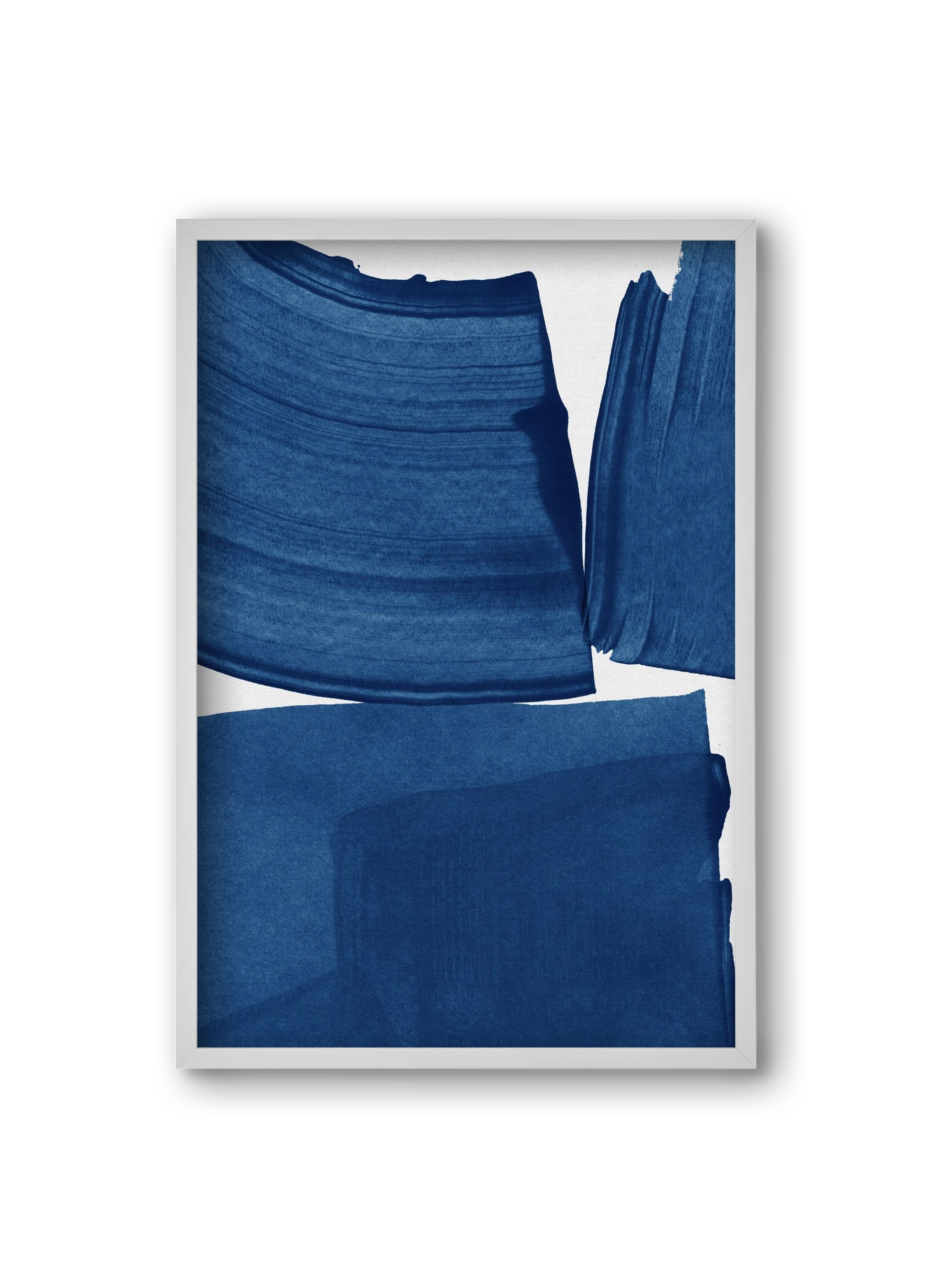 Modern Painting Blue I, 20x30 cm (20x30 cm), Fehér keret