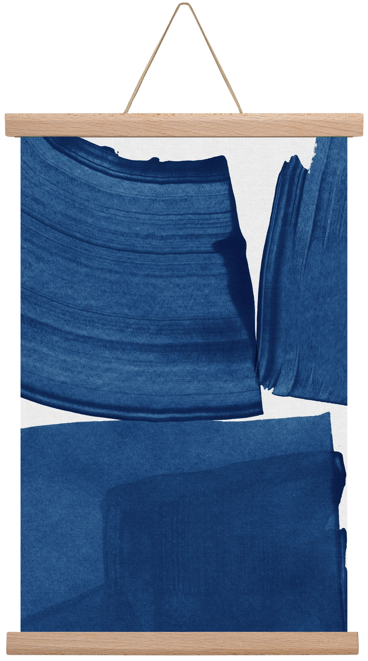 Modern Painting Blue I, 30x45 cm (30x45 cm), Tölgy akasztó