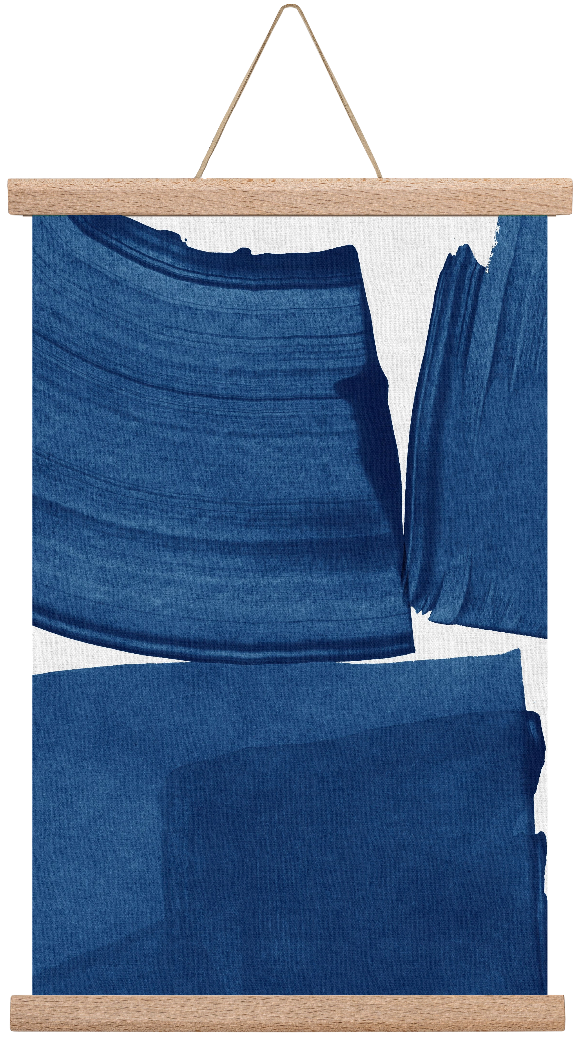 Modern Painting Blue I, 30x45 cm (30x45 cm), Tölgy akasztó