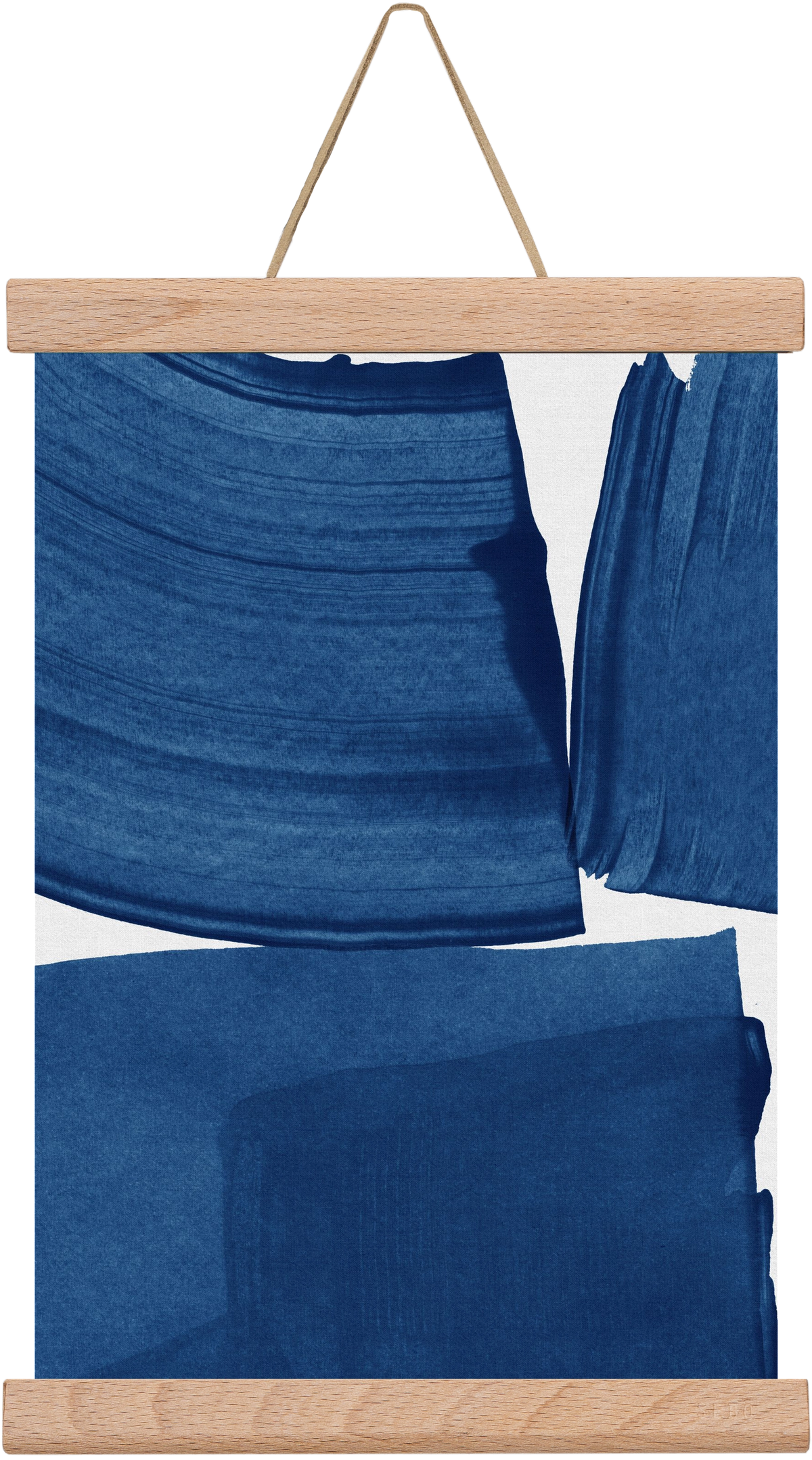 Modern Painting Blue I, 20x30 cm (20x30 cm), Tölgy akasztó