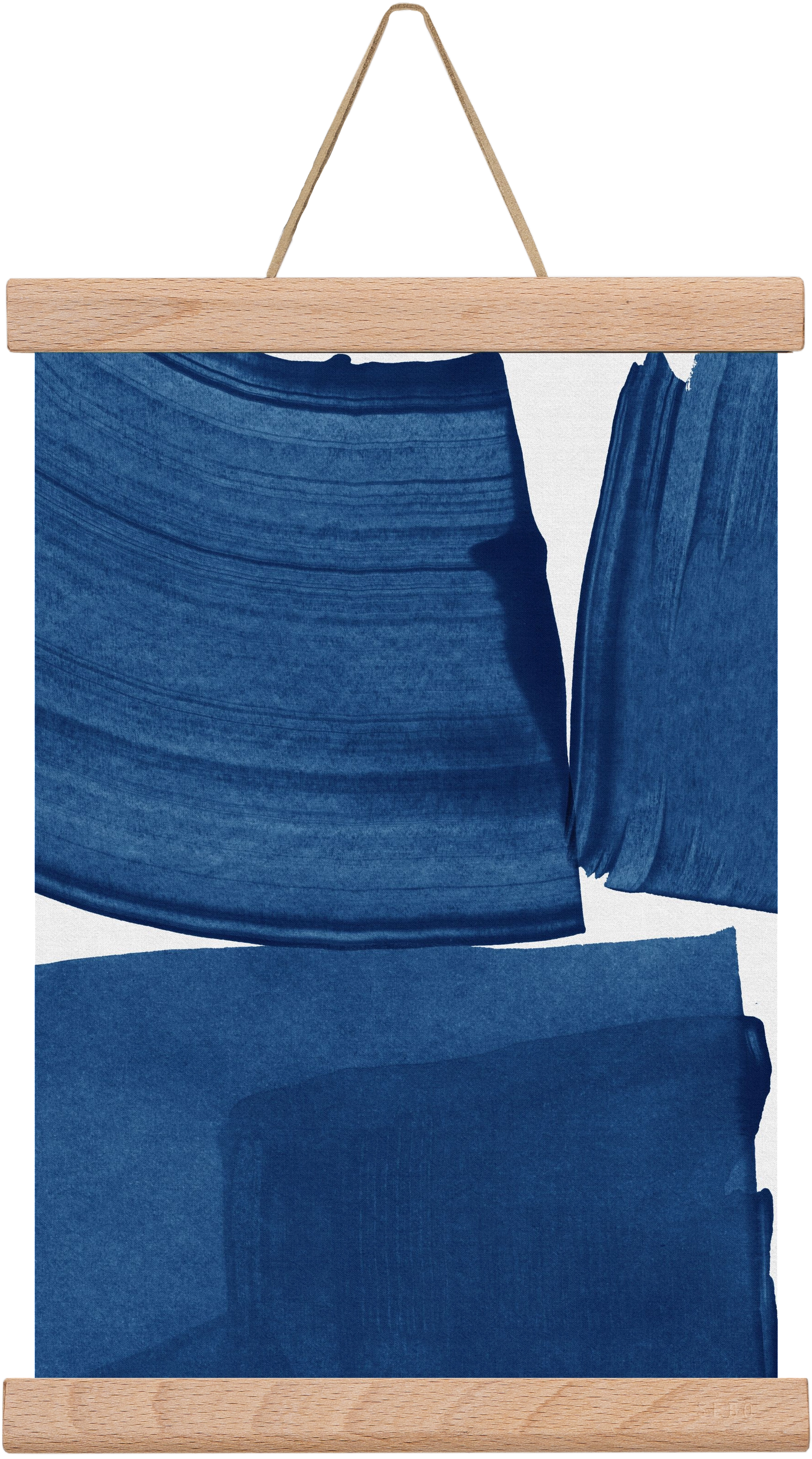 Modern Painting Blue I, 20x30 cm (20x30 cm), Tölgy akasztó