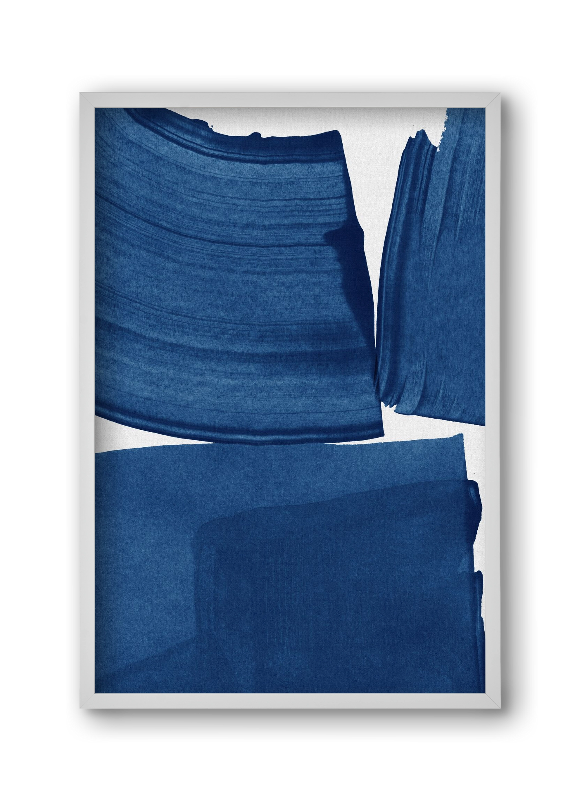 Modern Painting Blue I, 30x45 cm (30x45 cm), Fehér keret