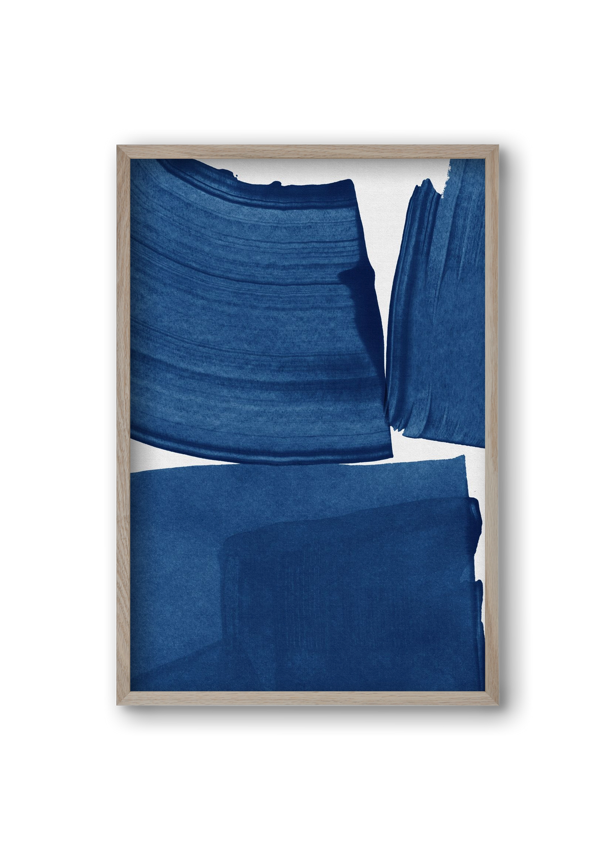 Modern Painting Blue I, 20x30 cm (20x30 cm), Tölgy keret