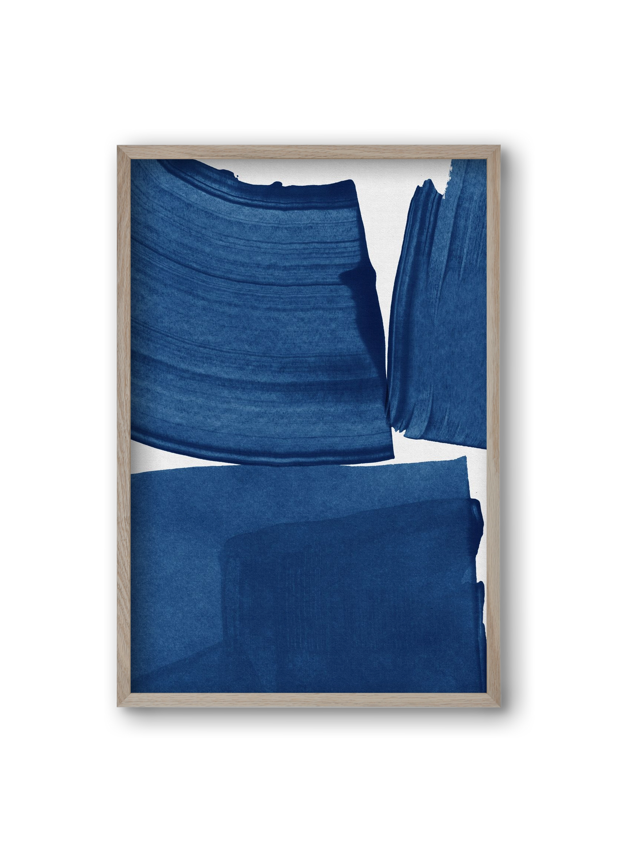 Modern Painting Blue I, 20x30 cm (20x30 cm), Tölgy keret