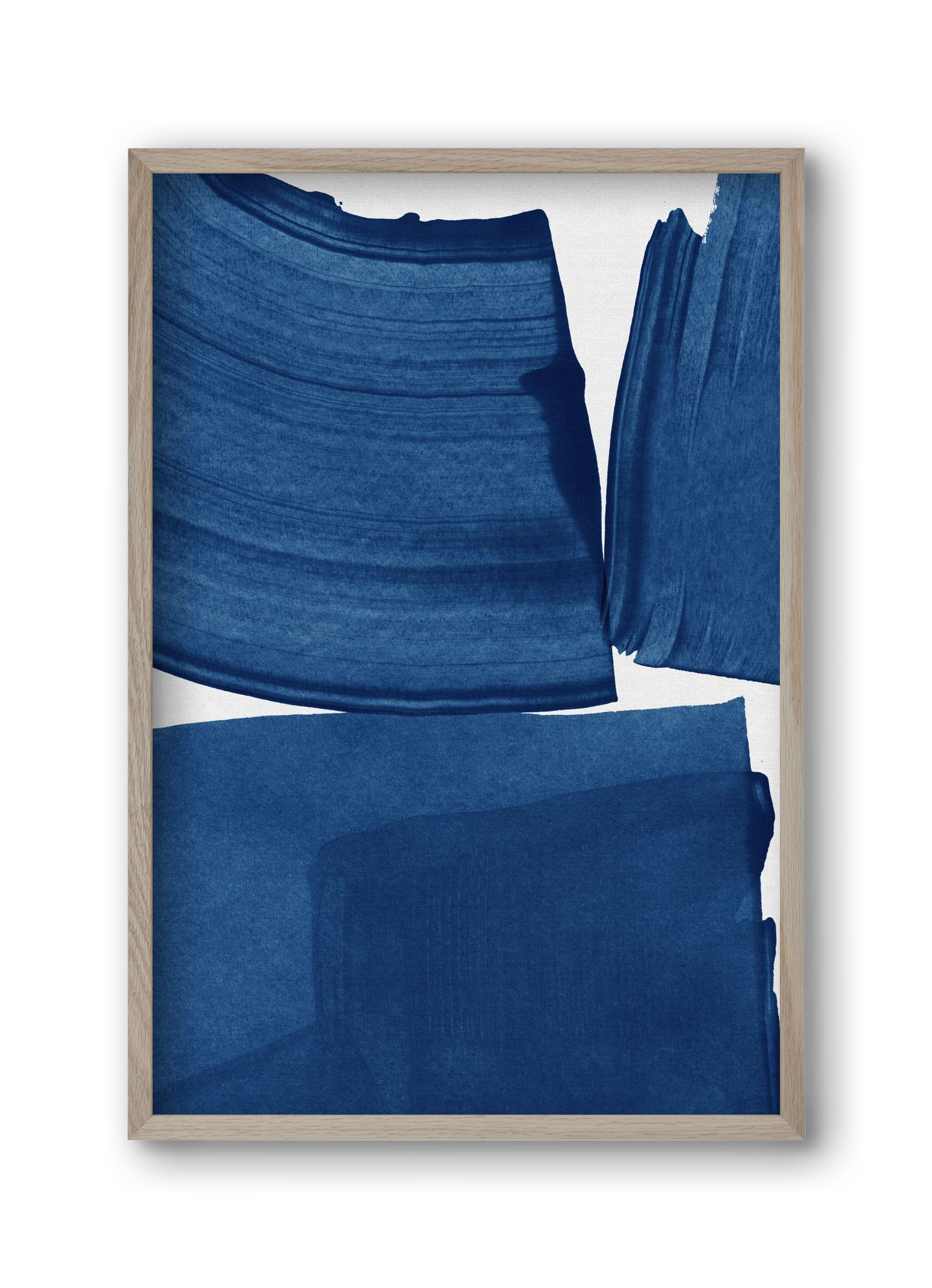 Modern Painting Blue I, 30x45 cm (30x45 cm), Tölgy keret