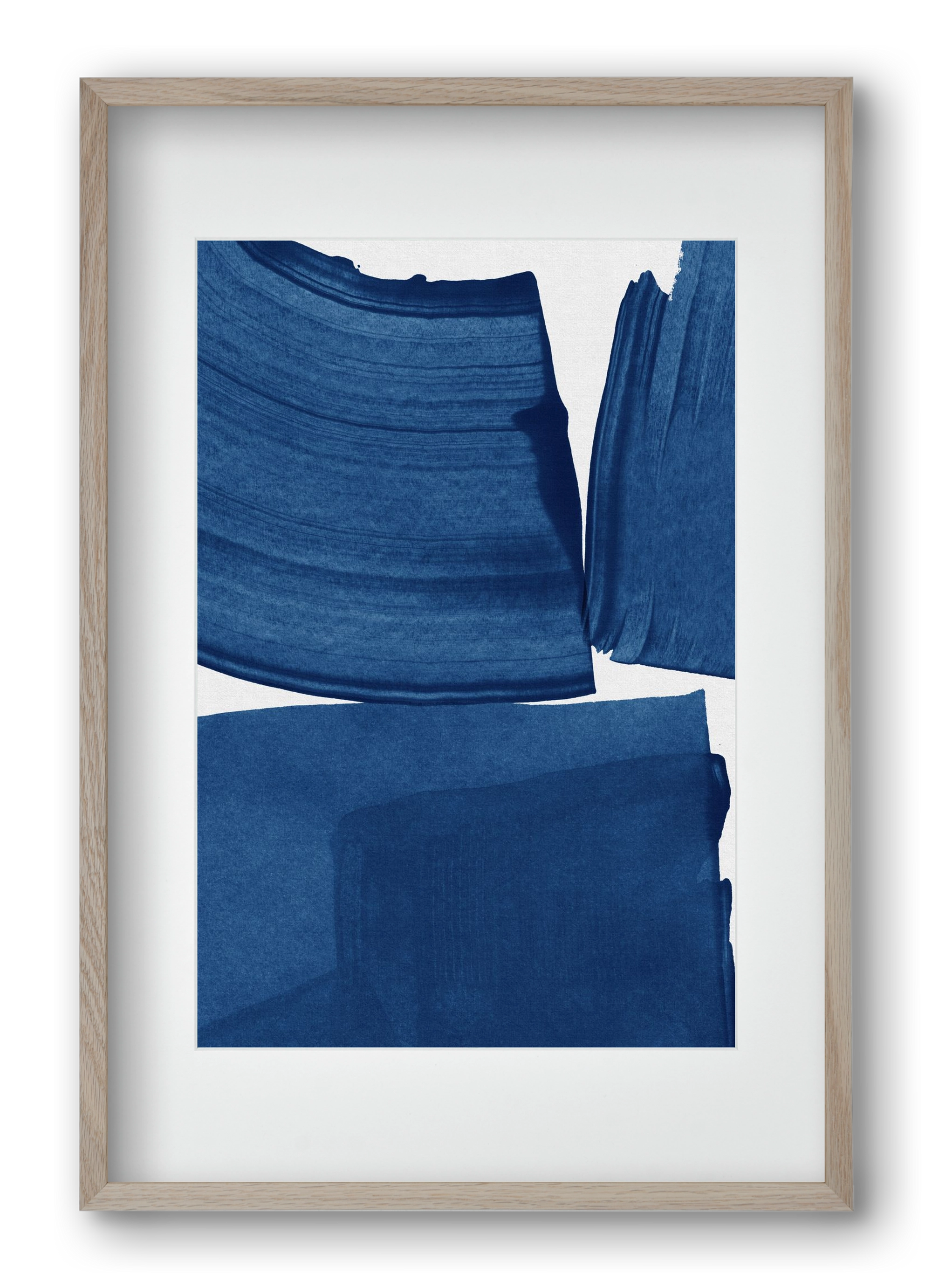 Modern Painting Blue I, 40x60 cm (30x45 cm), Tölgy keret, paszpartuval