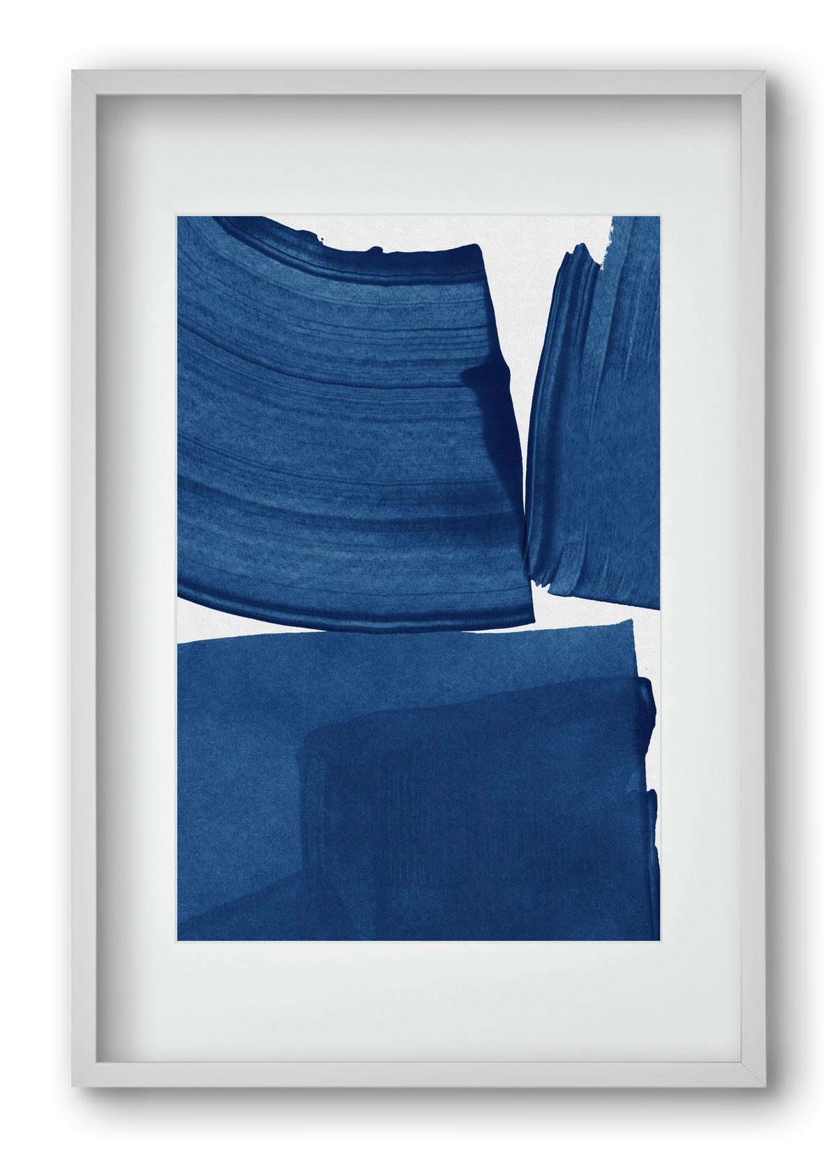 Modern Painting Blue I, 40x60 cm (30x45 cm), Fehér keret, paszpartuval