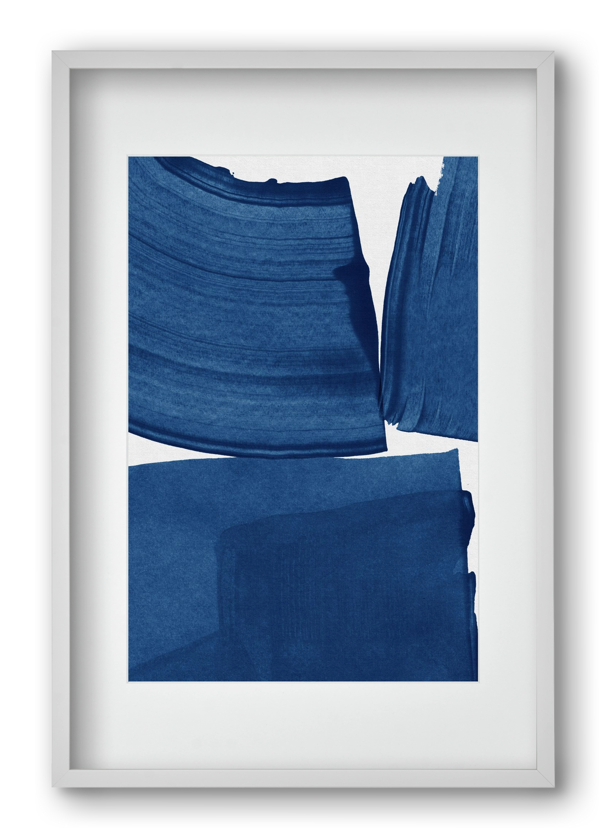 Modern Painting Blue I, 40x60 cm (30x45 cm), Fehér keret, paszpartuval