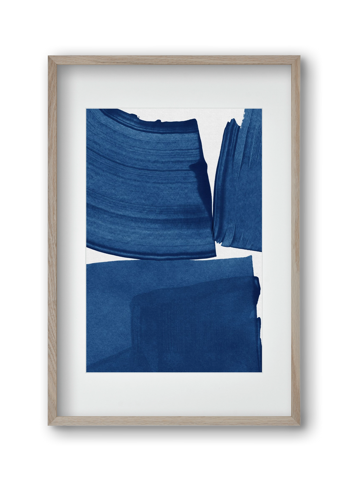 Modern Painting Blue I, 30x45 cm (20x30 cm), Tölgy keret, paszpartuval