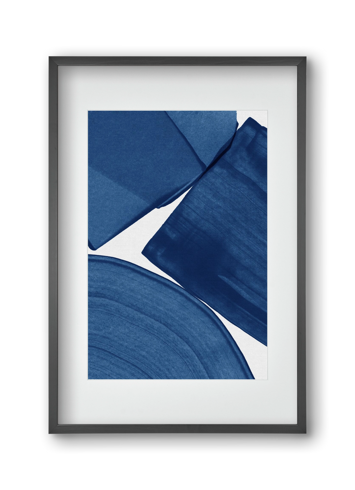 Modern Painting Blue II, 30x45 cm (20x30 cm), Fekete keret, paszpartuval