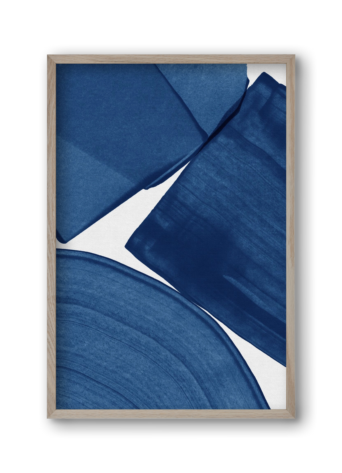 Modern Painting Blue II, 30x45 cm (30x45 cm), Tölgy keret