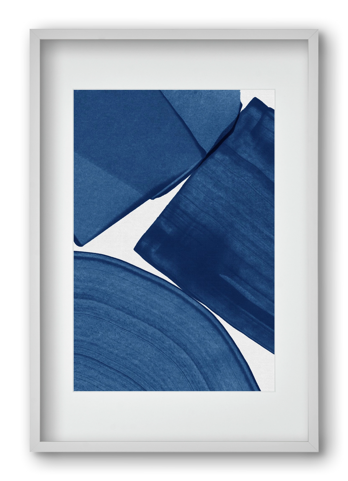 Modern Painting Blue II, 40x60 cm (30x45 cm), Fehér keret, paszpartuval
