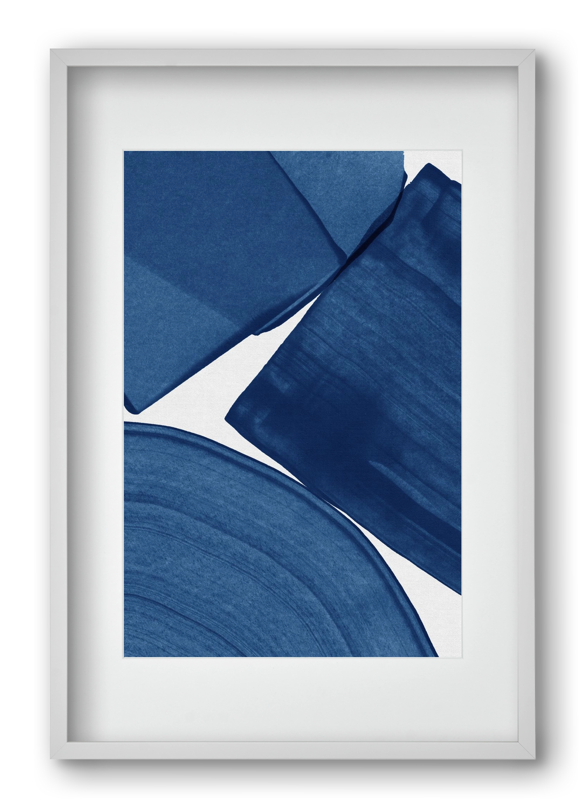 Modern Painting Blue II, 40x60 cm (30x45 cm), Fehér keret, paszpartuval