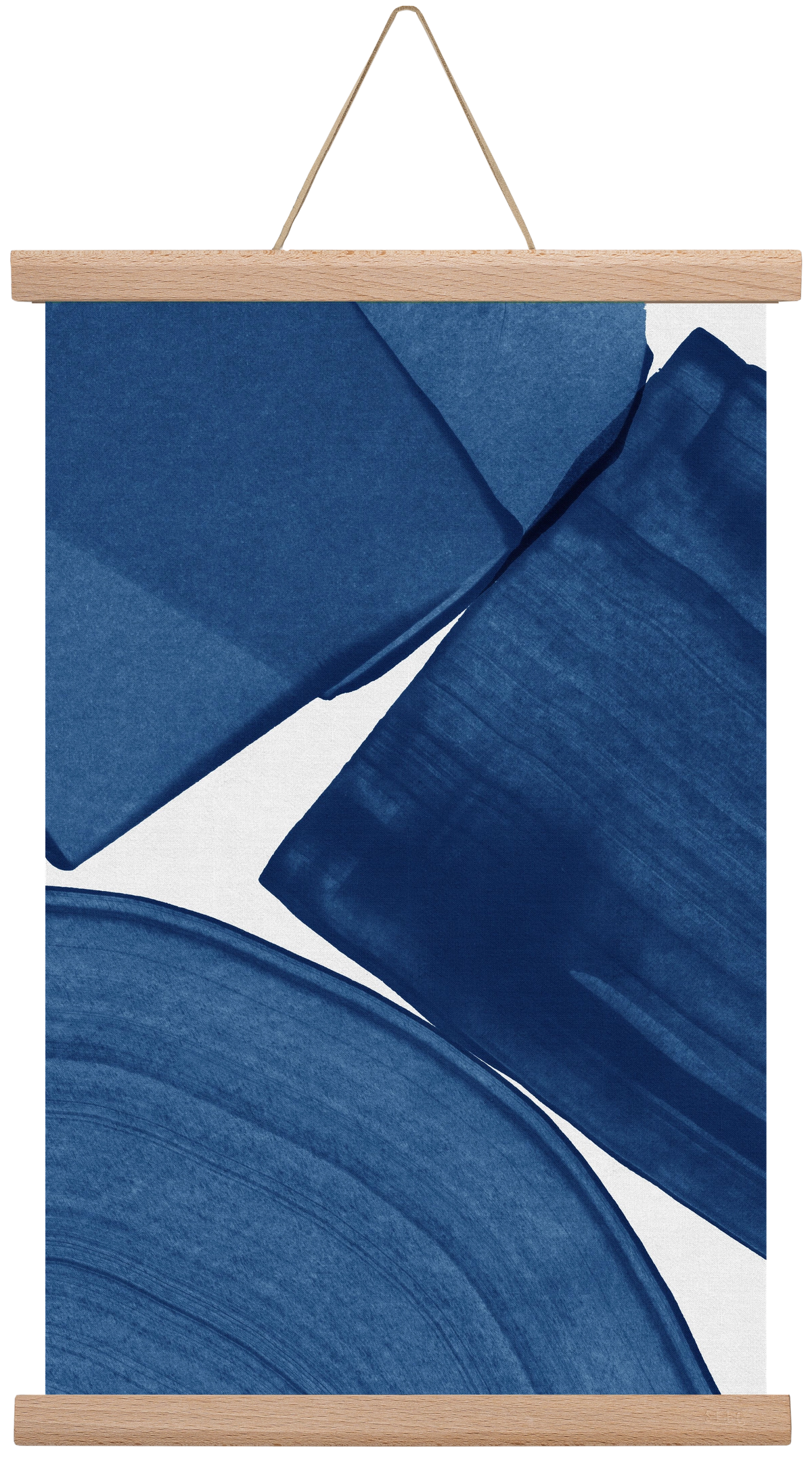 Modern Painting Blue II, 30x45 cm (30x45 cm), Tölgy akasztó