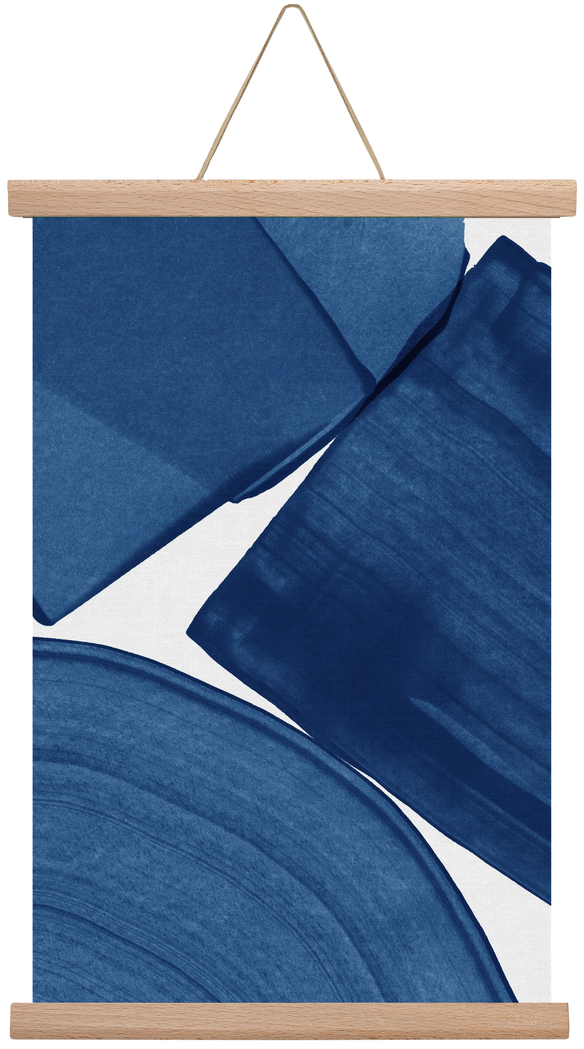 Modern Painting Blue II, 30x45 cm (30x45 cm), Tölgy akasztó