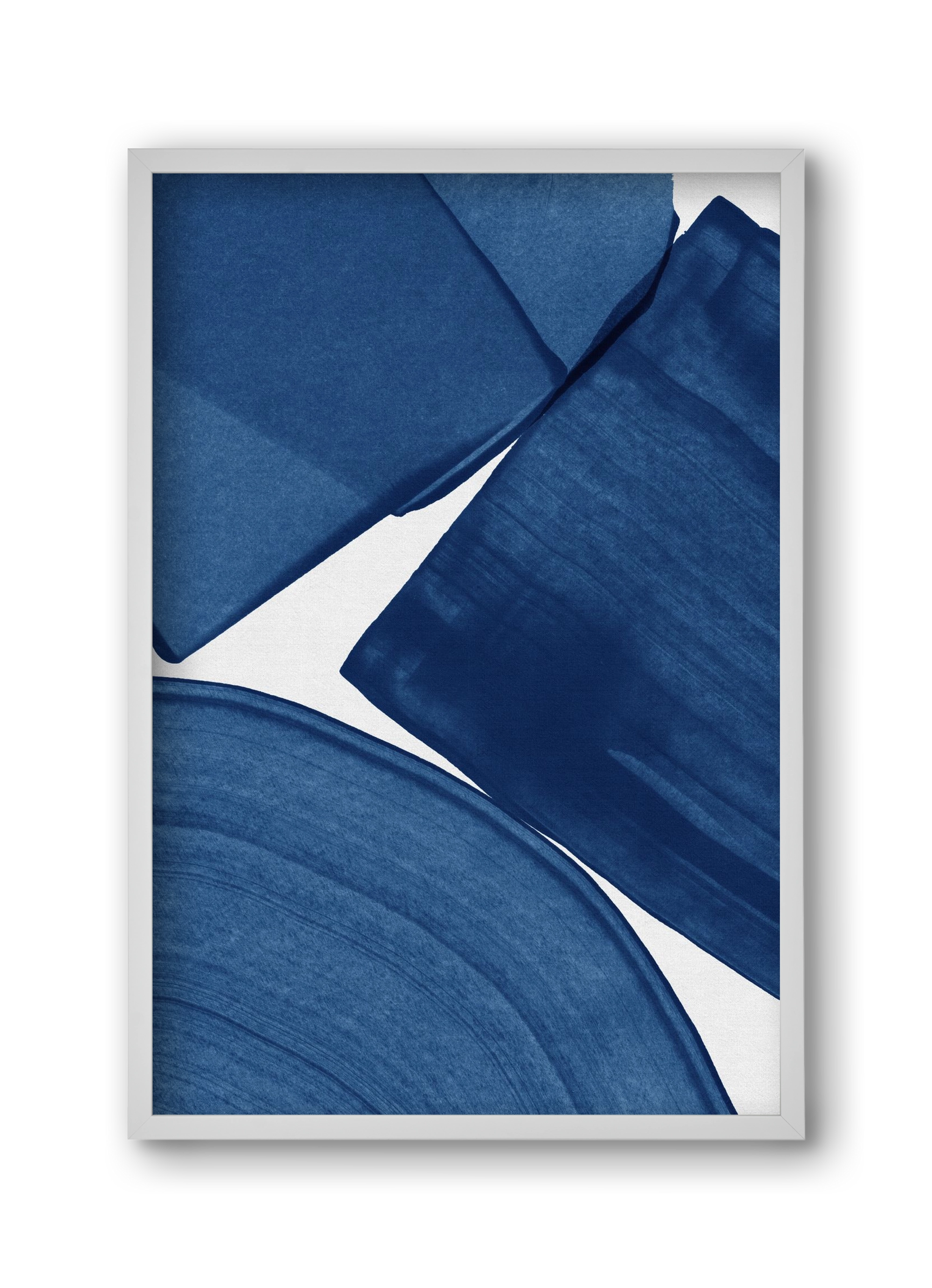 Modern Painting Blue II, 30x45 cm (30x45 cm), Fehér keret