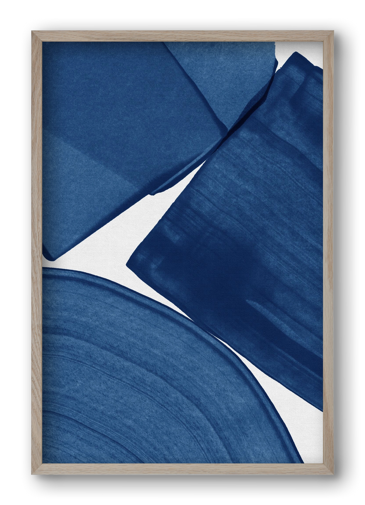 Modern Painting Blue II, 40x60 cm (40x60 cm), Tölgy keret