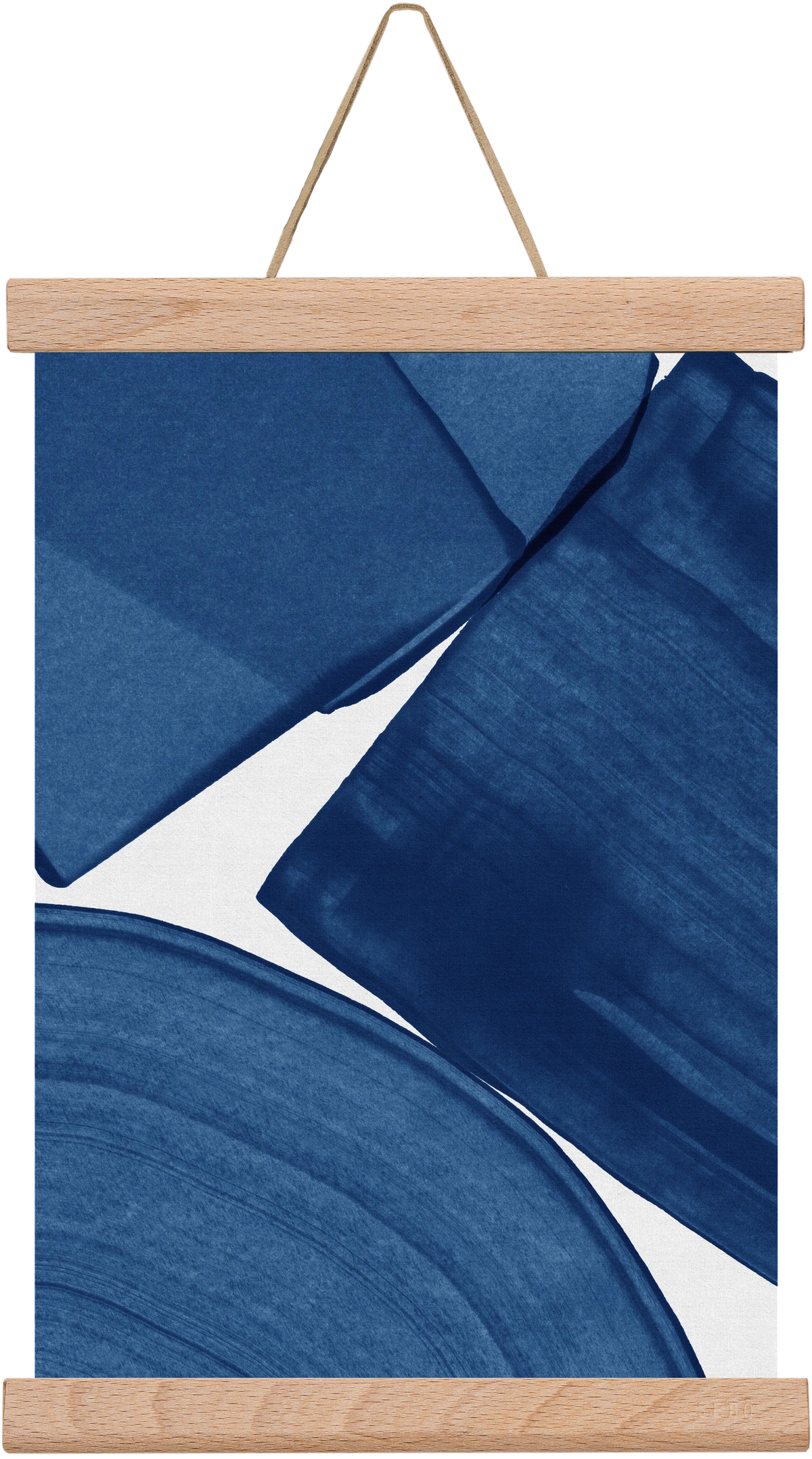 Modern Painting Blue II, 20x30 cm (20x30 cm), Tölgy akasztó