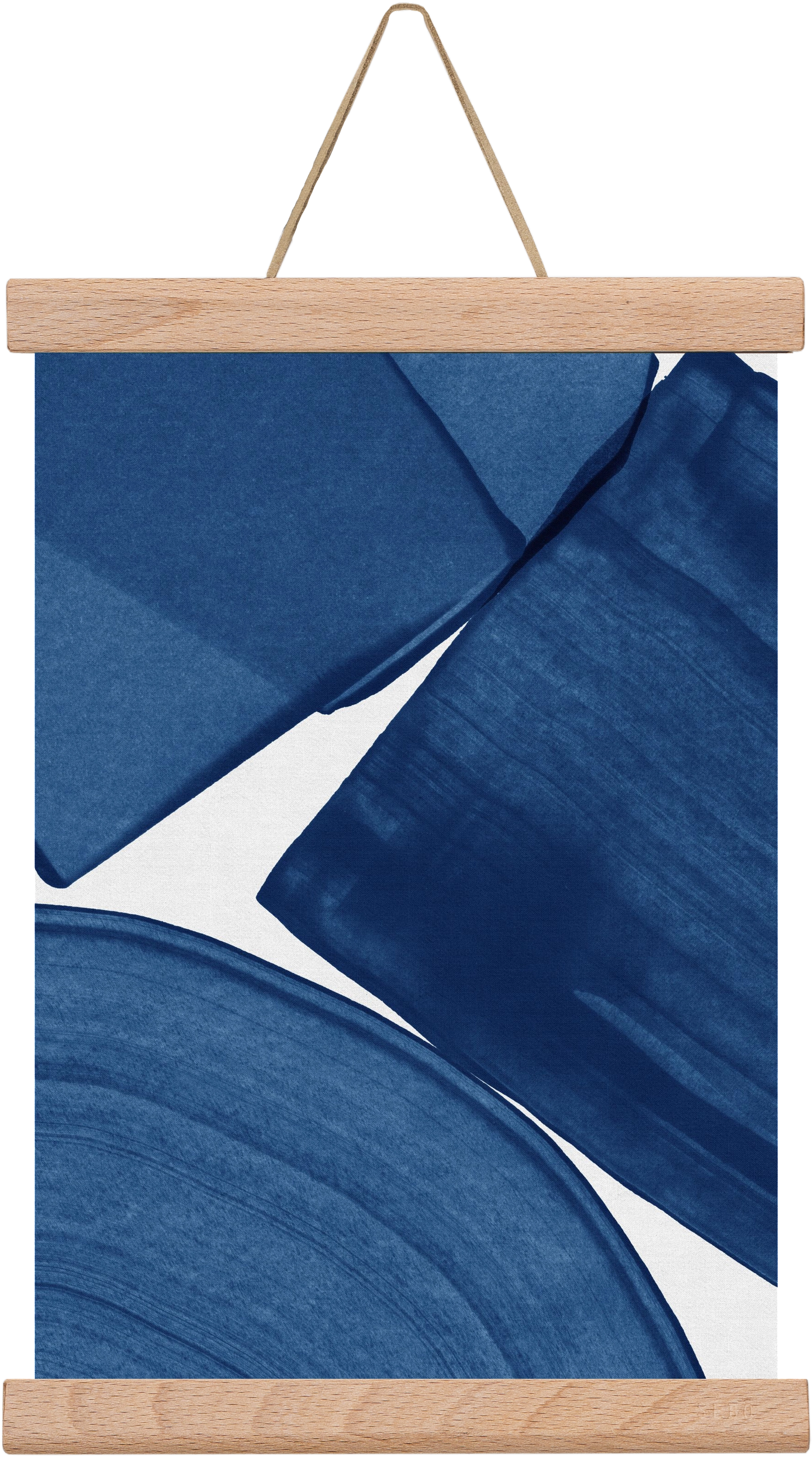 Modern Painting Blue II, 20x30 cm (20x30 cm), Tölgy akasztó