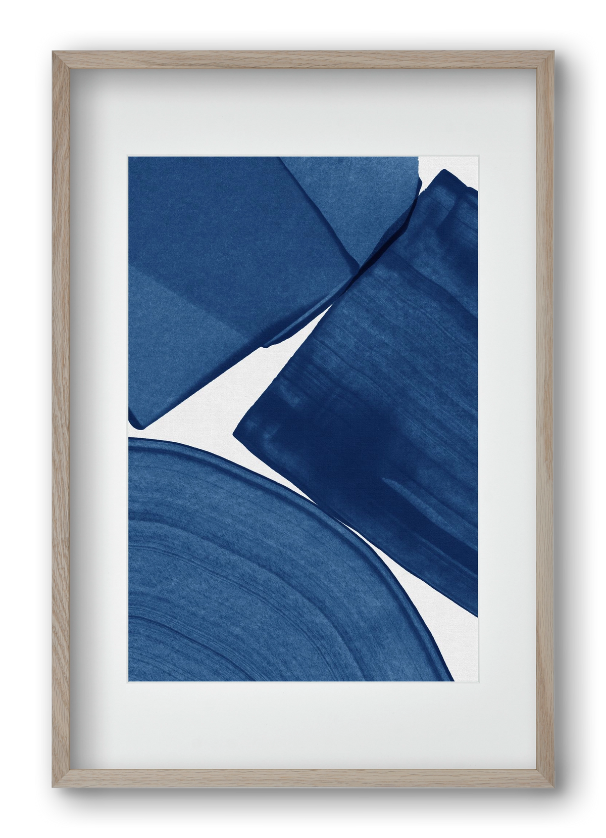 Modern Painting Blue II, 40x60 cm (30x45 cm), Tölgy keret, paszpartuval