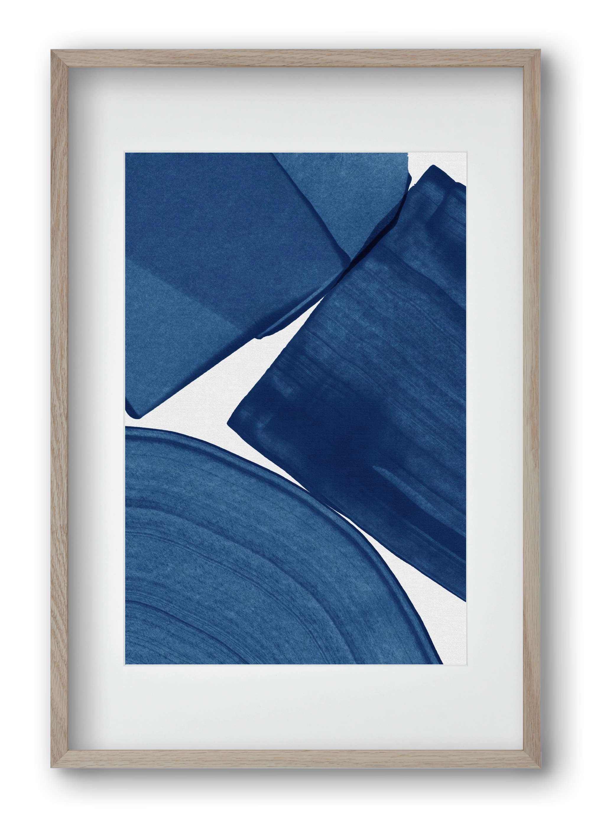 Modern Painting Blue II, 40x60 cm (30x45 cm), Tölgy keret, paszpartuval