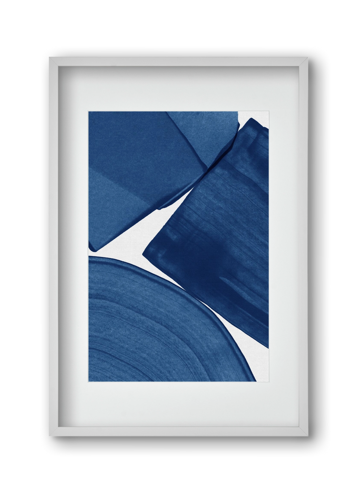 Modern Painting Blue II, 30x45 cm (20x30 cm), Fehér keret, paszpartuval
