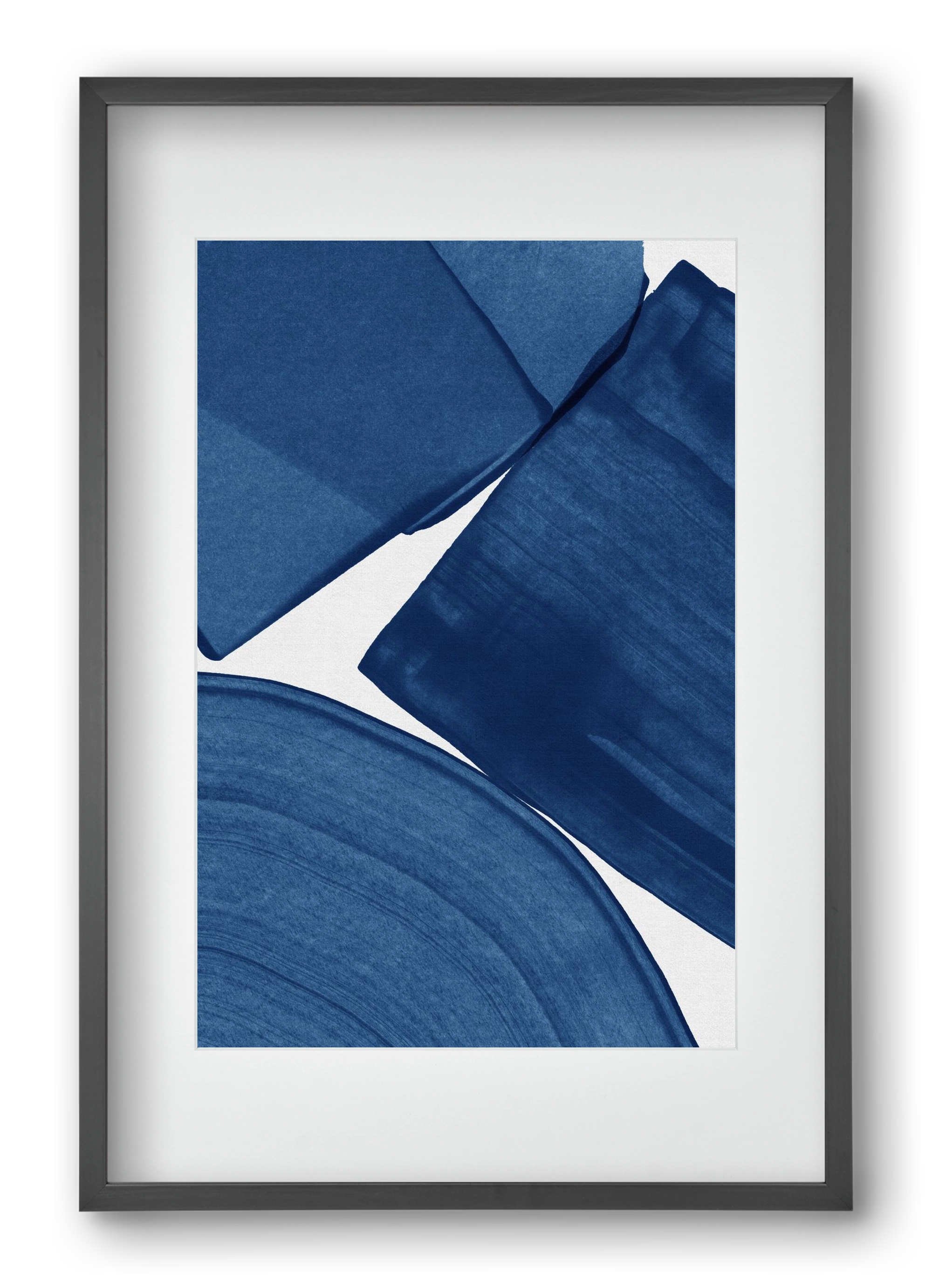 Modern Painting Blue II, 40x60 cm (30x45 cm), Fekete keret, paszpartuval