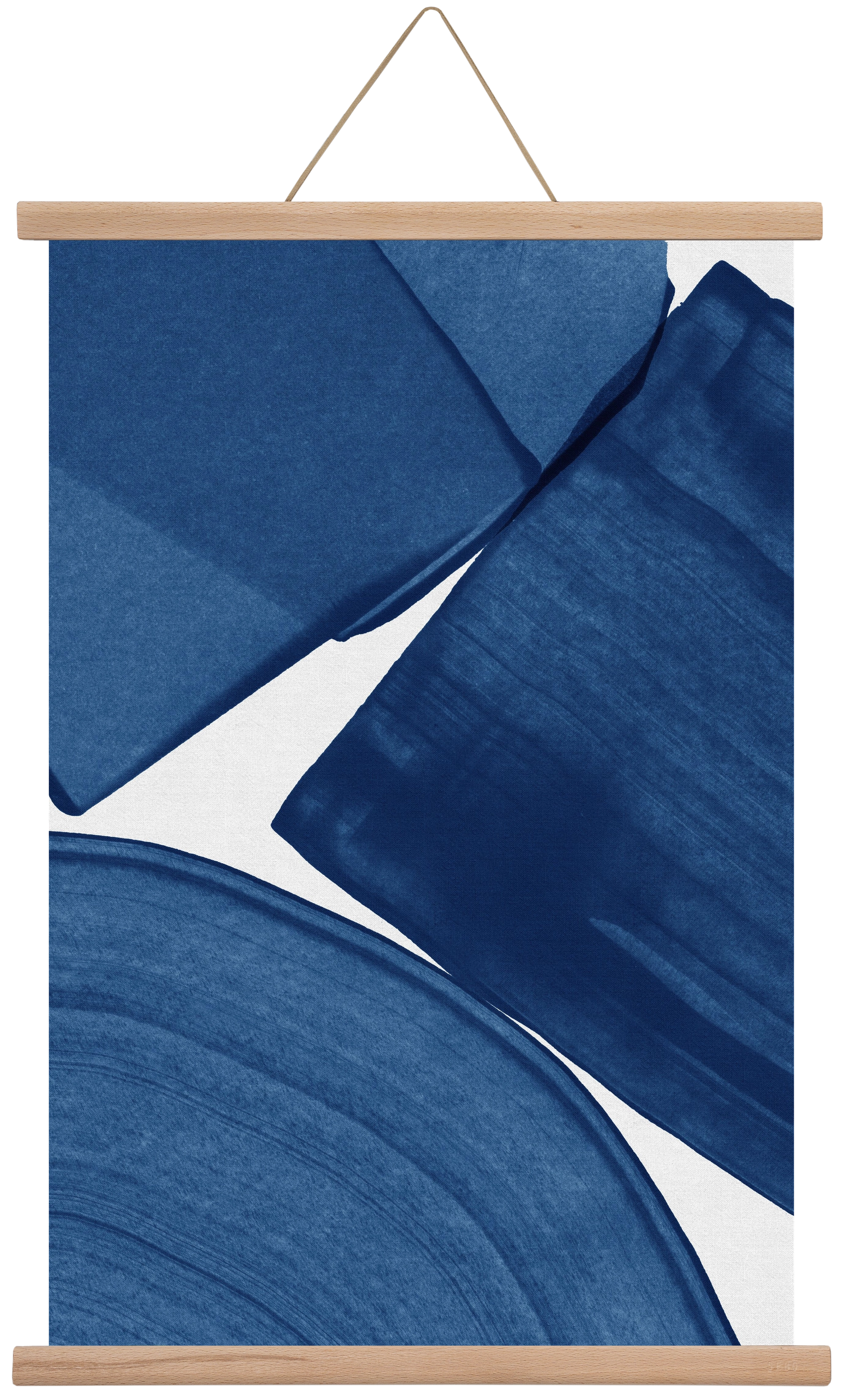 Modern Painting Blue II, 40x60 cm (40x60 cm), Tölgy akasztó