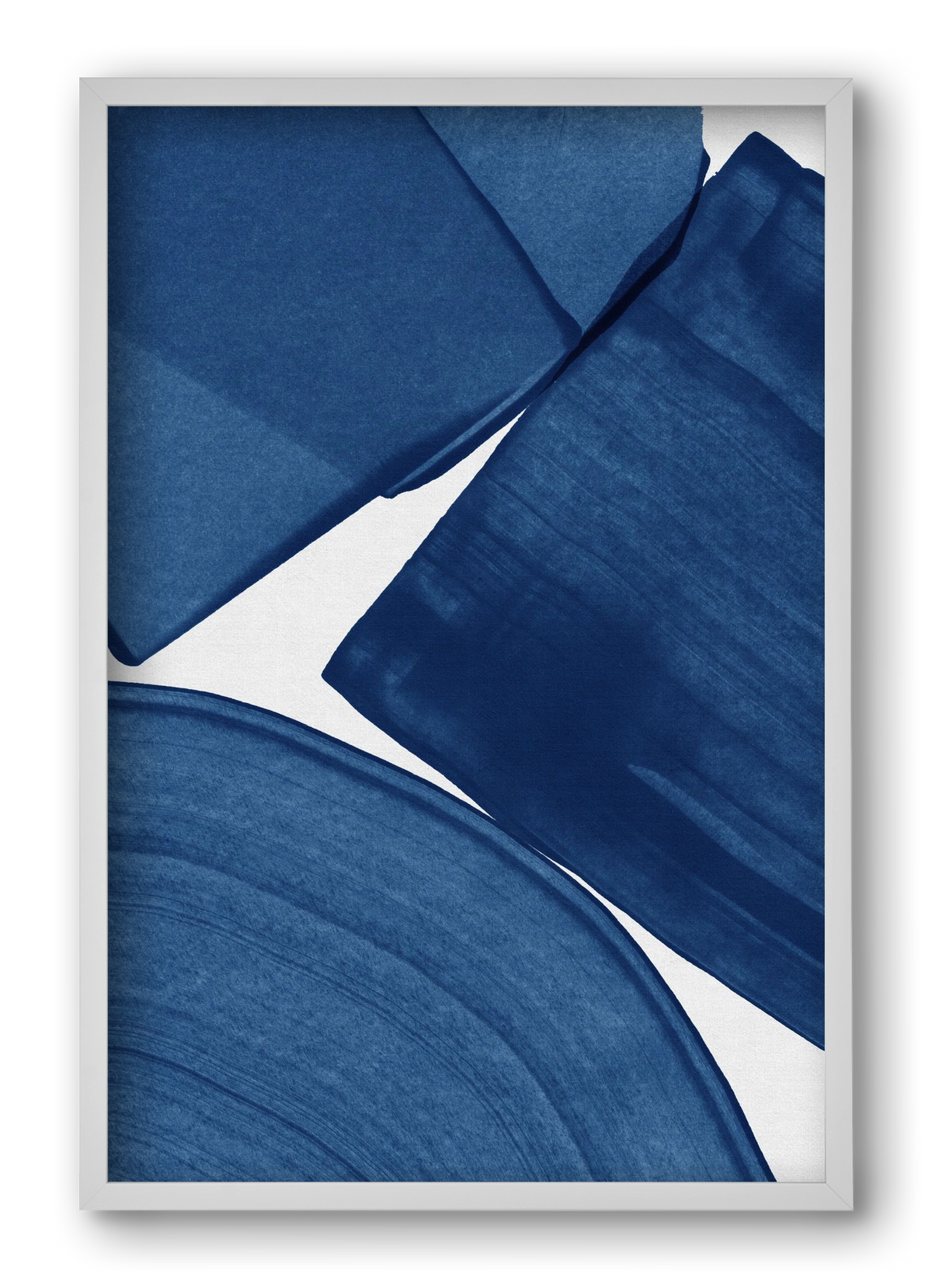 Modern Painting Blue II, 40x60 cm (40x60 cm), Fehér keret