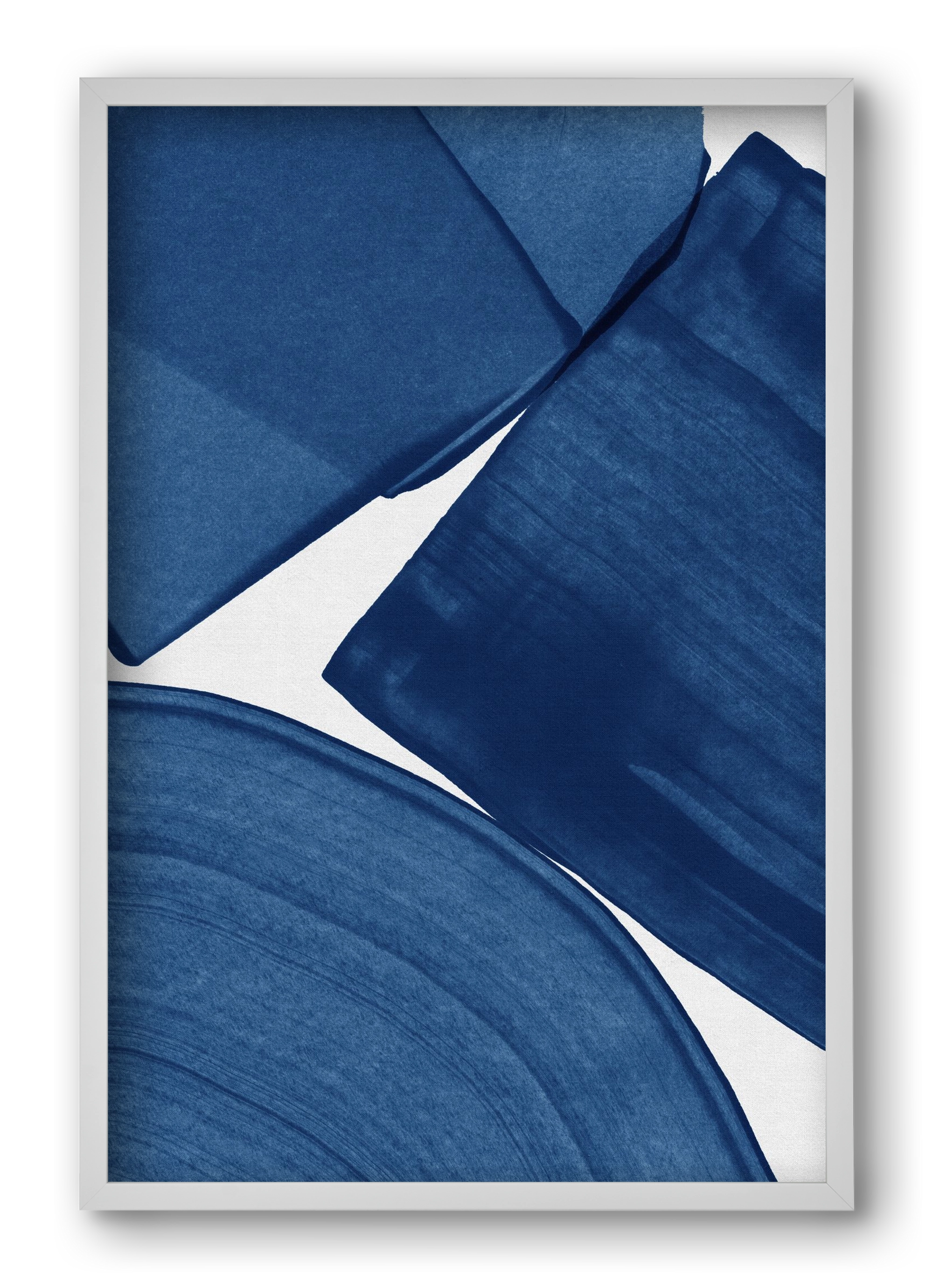 Modern Painting Blue II, 40x60 cm (40x60 cm), Fehér keret