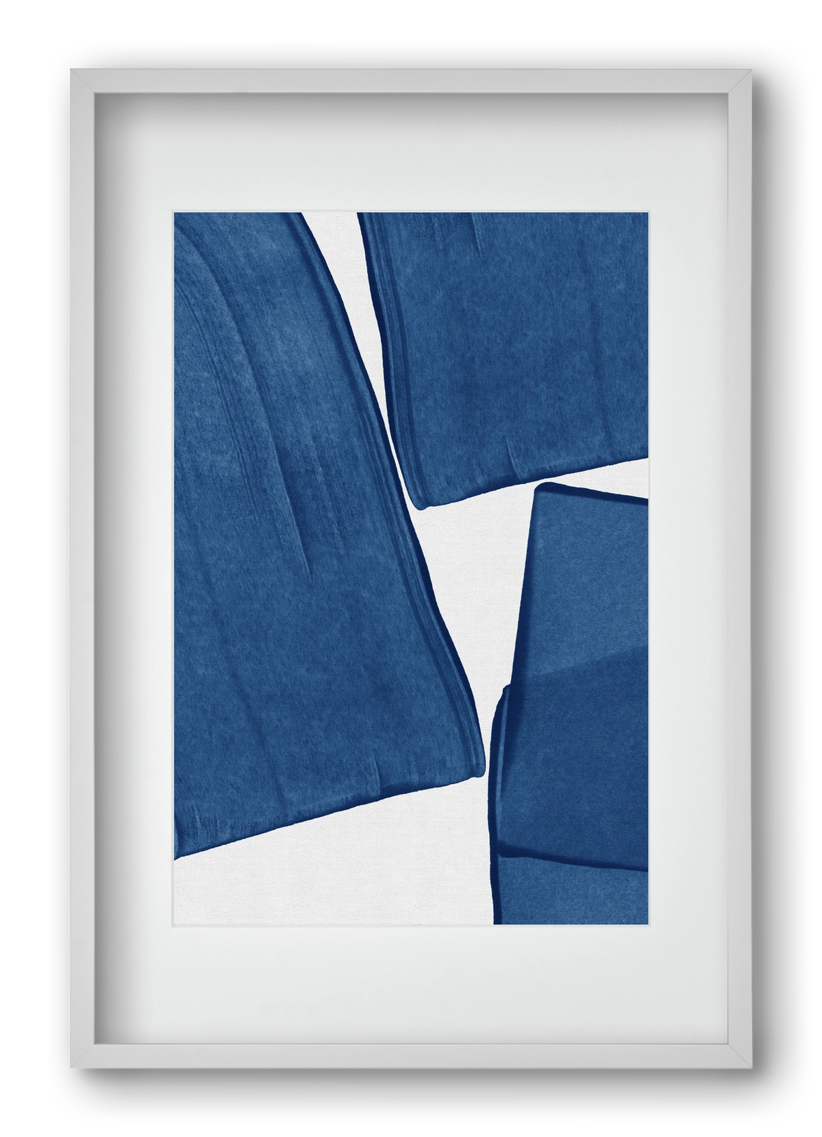 Modern Painting Blue III, 40x60 cm (30x45 cm), Fehér keret, paszpartuval