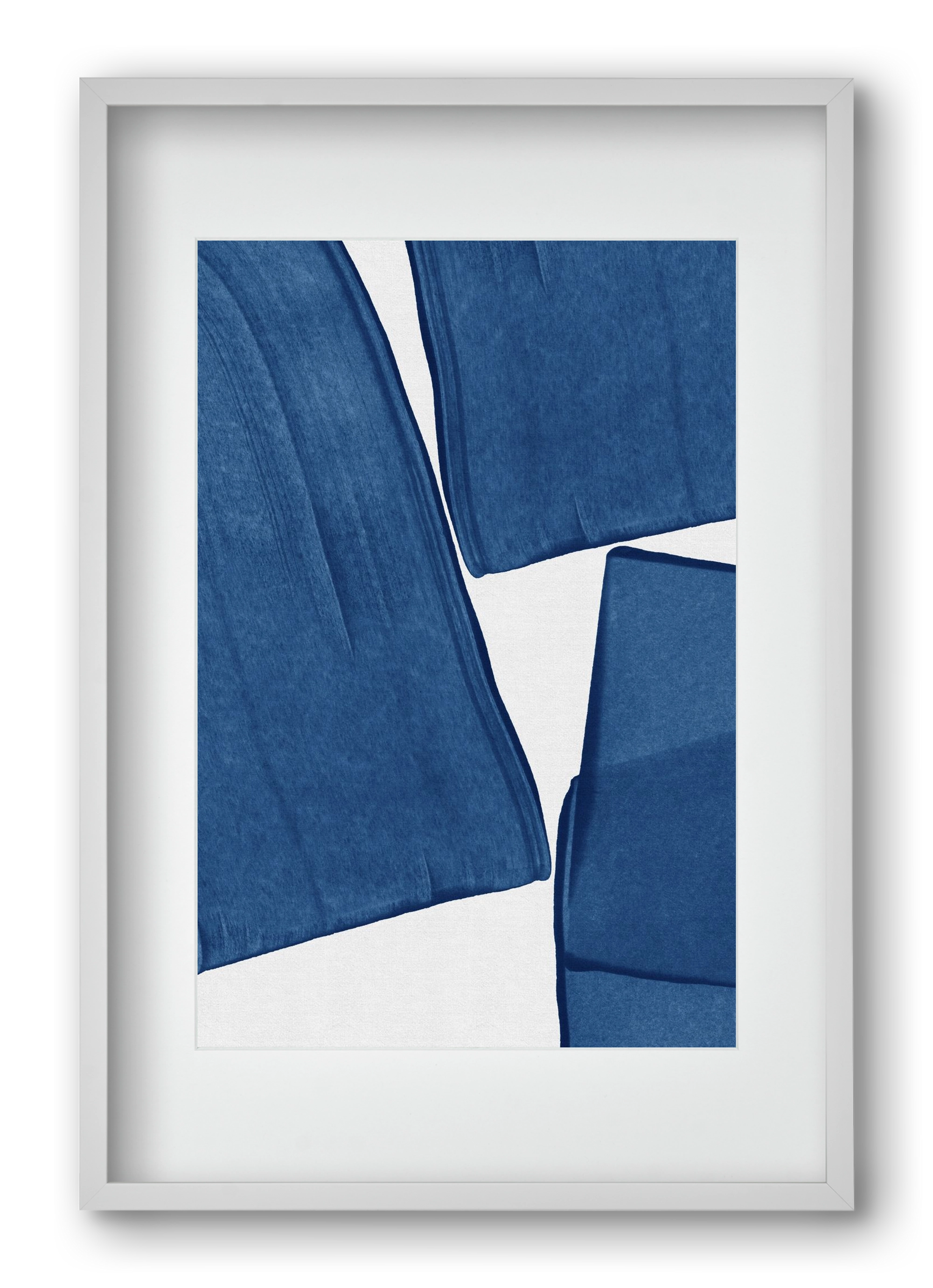 Modern Painting Blue III, 40x60 cm (30x45 cm), Fehér keret, paszpartuval