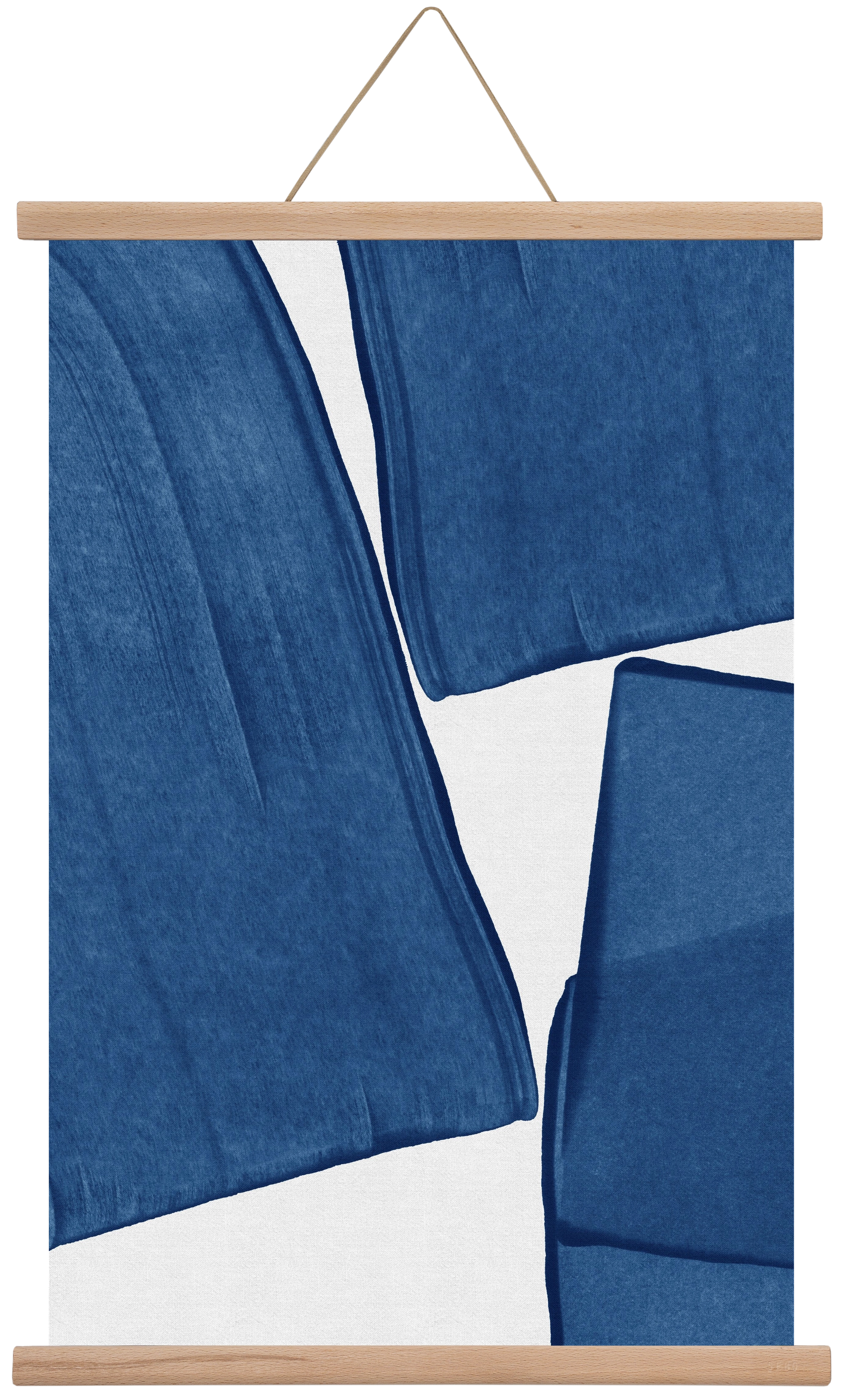 Modern Painting Blue III, 40x60 cm (40x60 cm), Tölgy akasztó