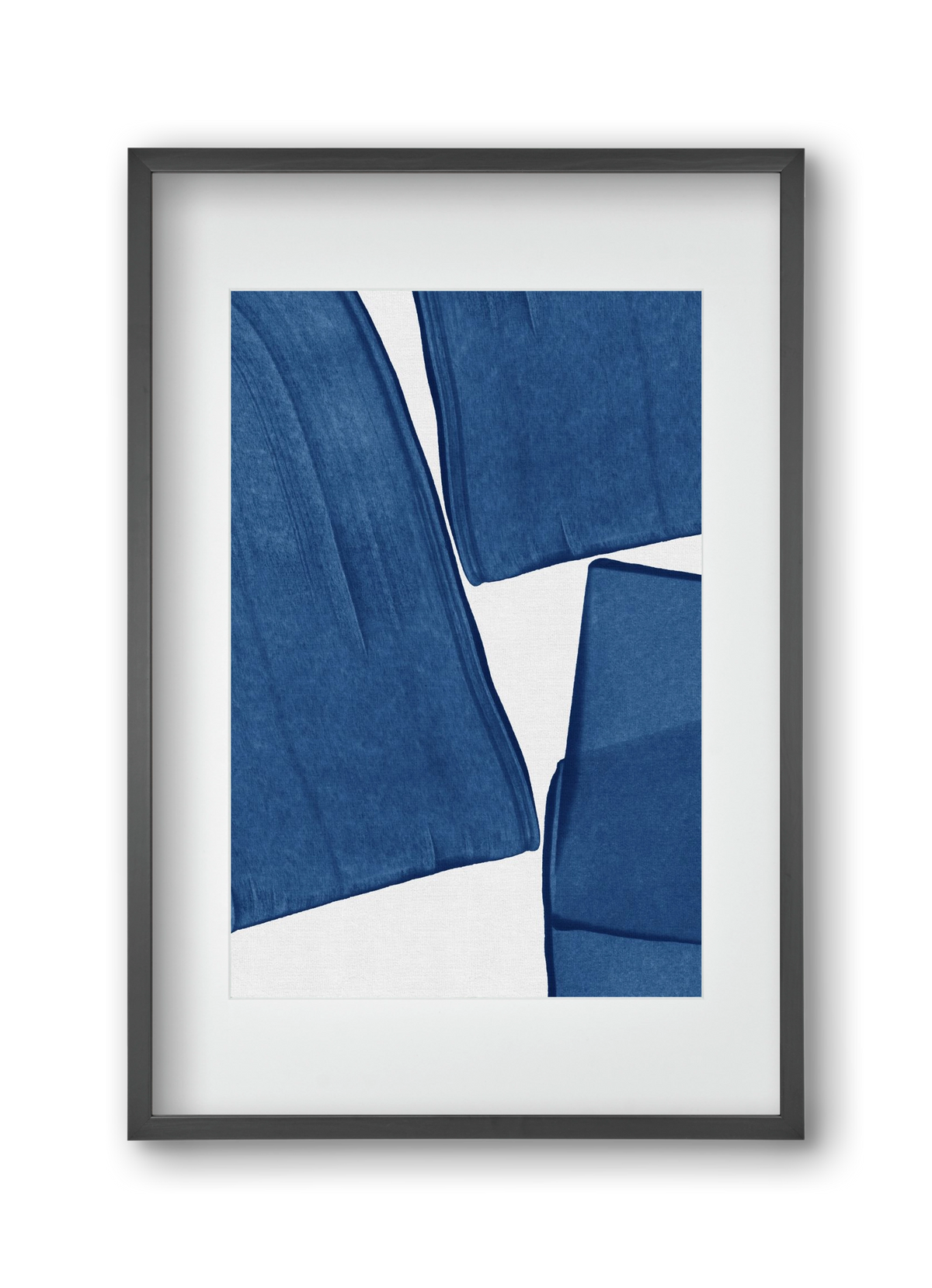 Modern Painting Blue III, 30x45 cm (20x30 cm), Fekete keret, paszpartuval